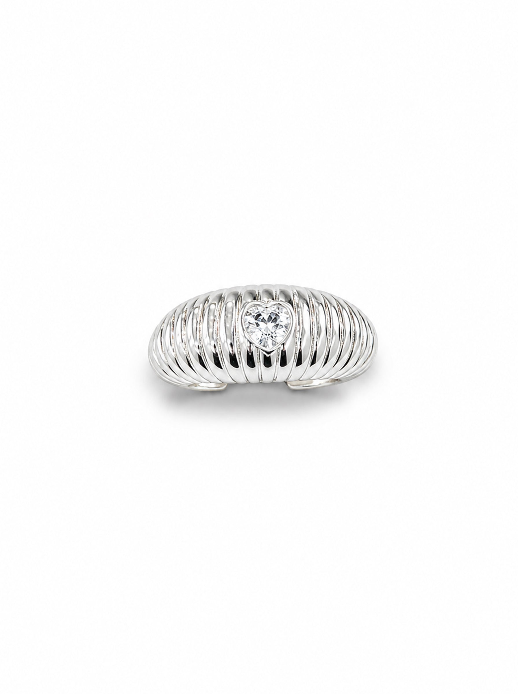 Heart Ribbed Ring