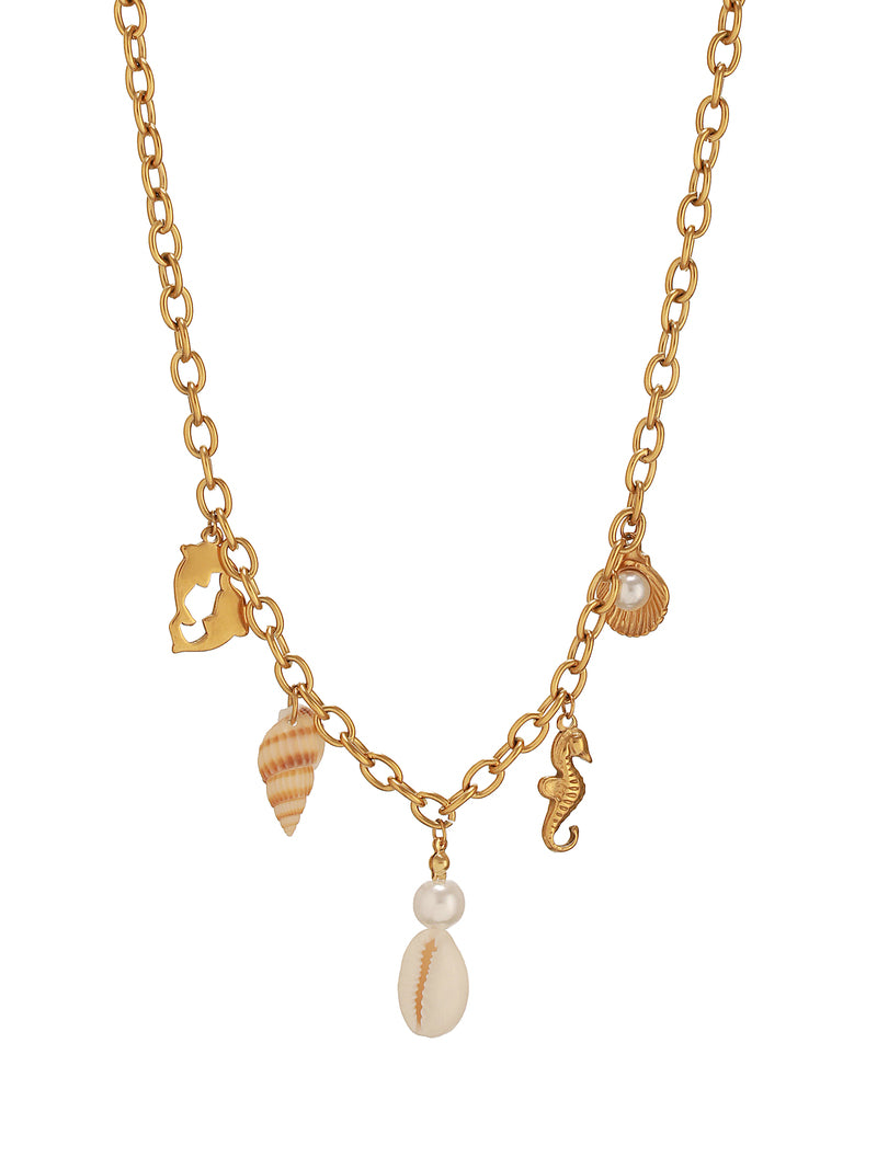 The back view of Seabreeze Charm Chain by Zelci is shown in the picture