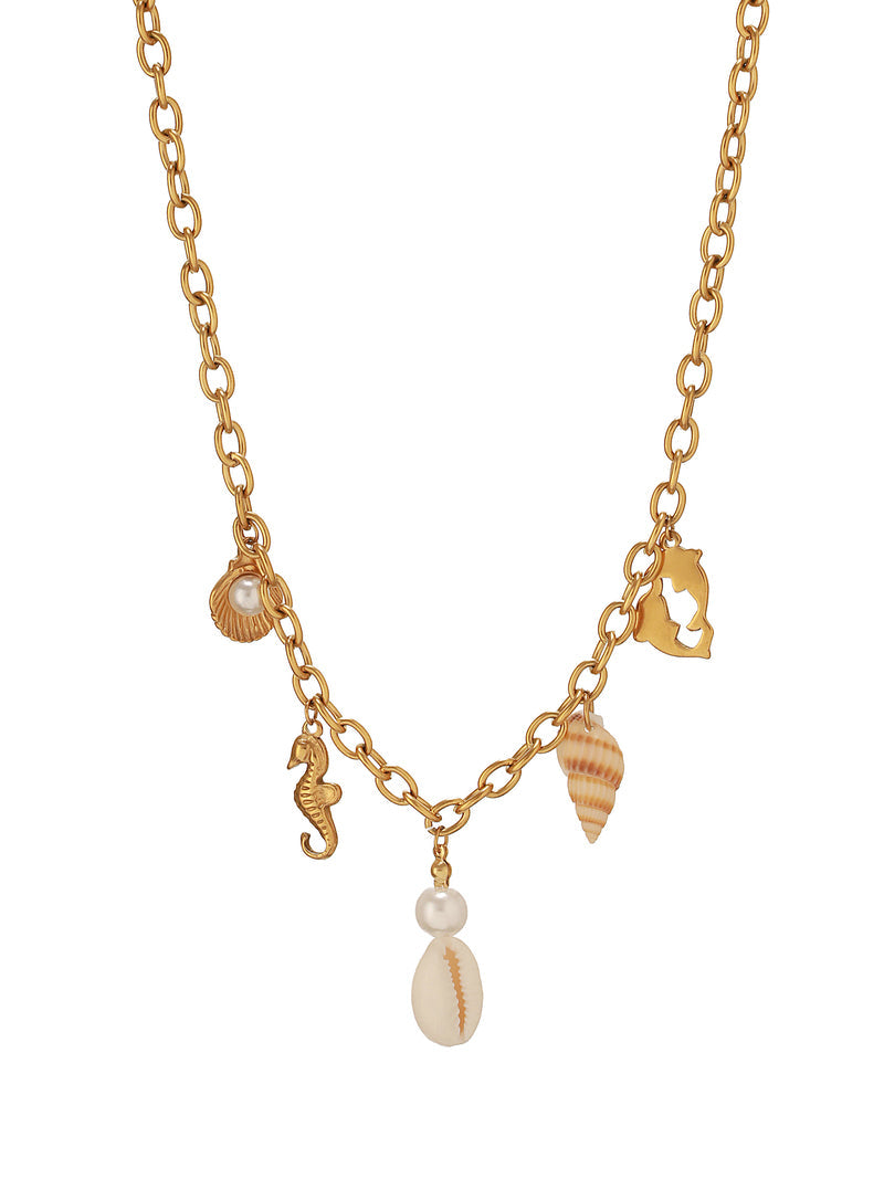 The back view of Seabreeze Charm Chain by Zelci is shown in the picture
