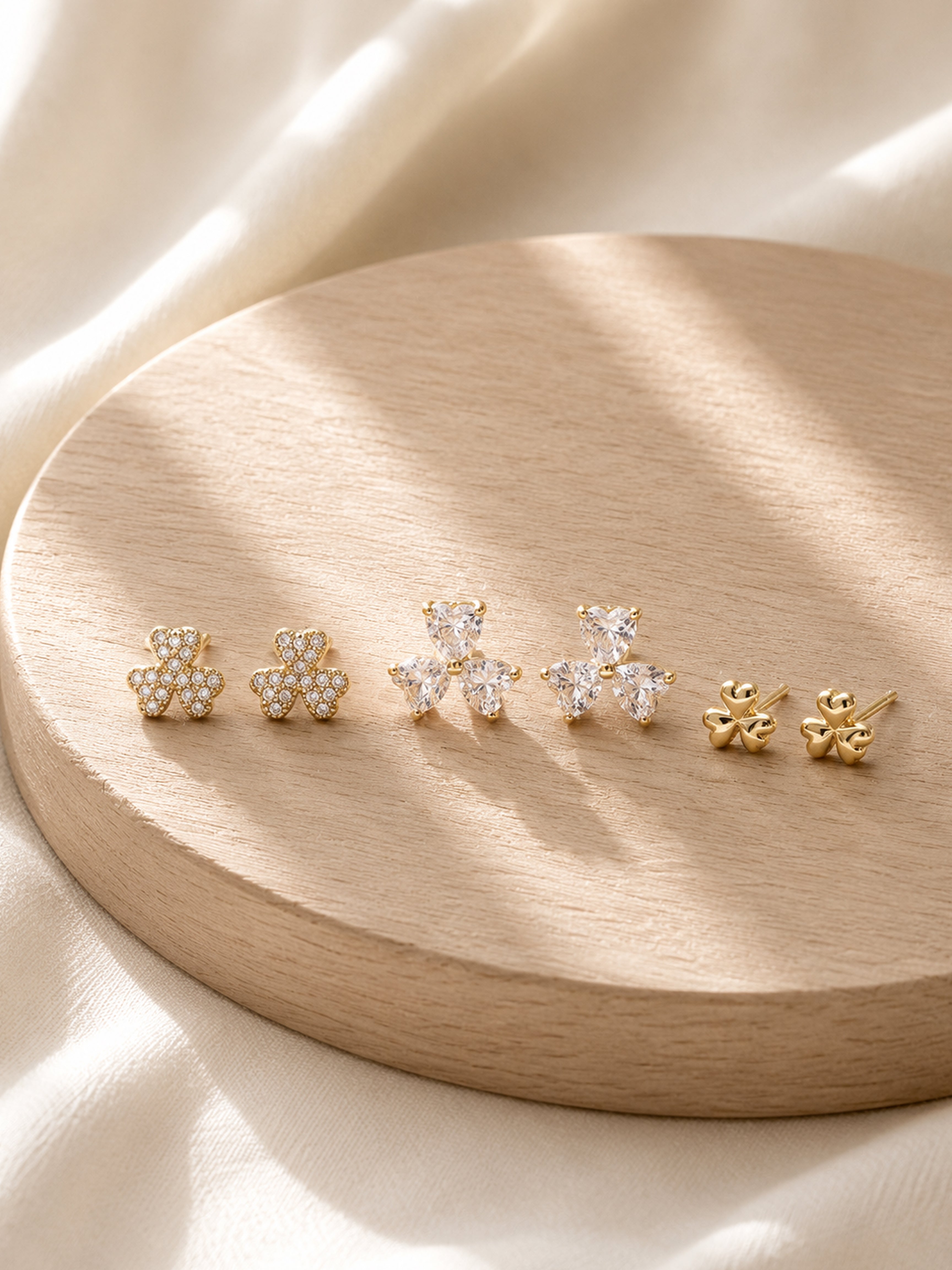 Mini Floral Studs (Set Of 3)