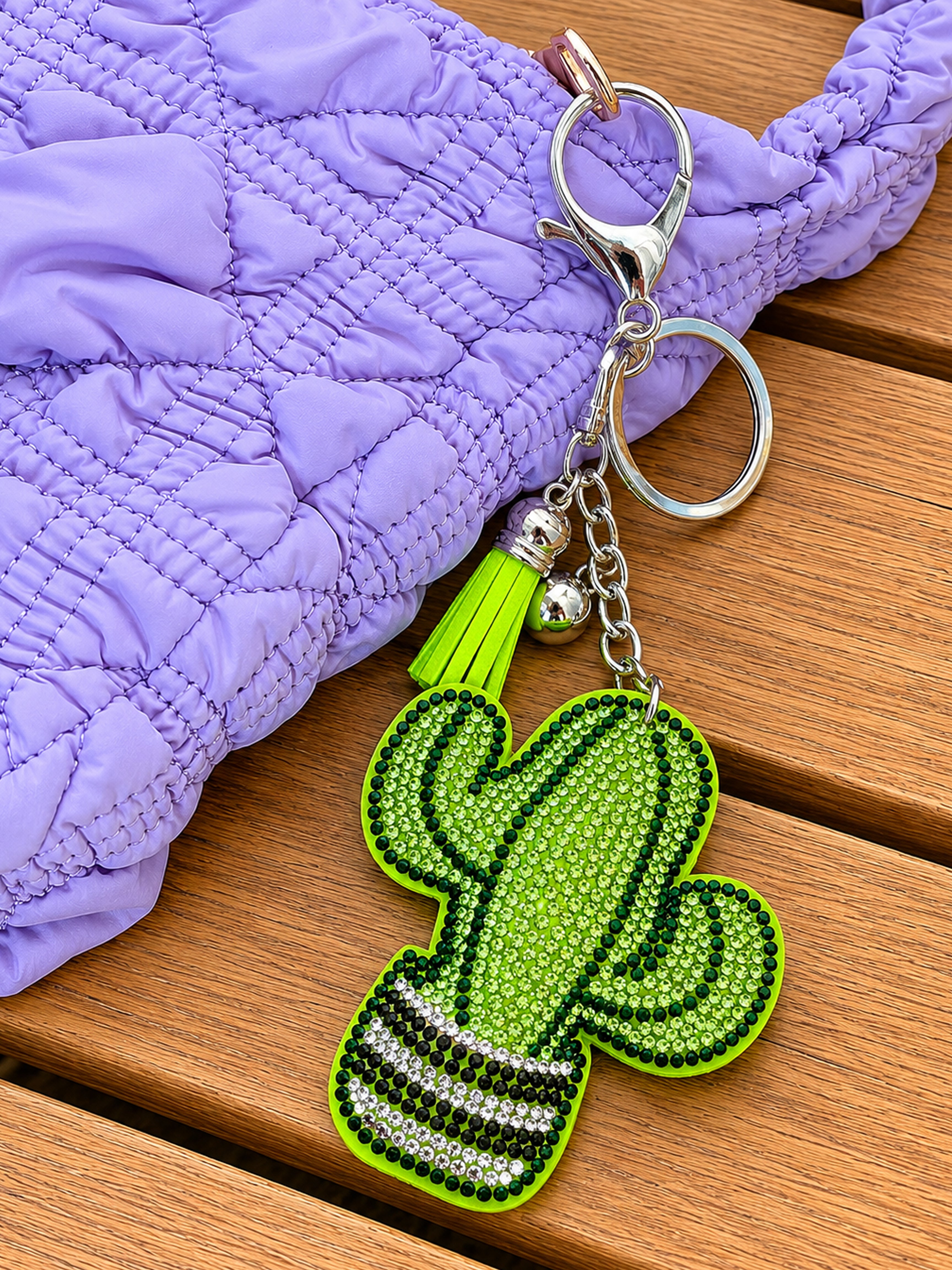 Glow Cactus Crystal Charm