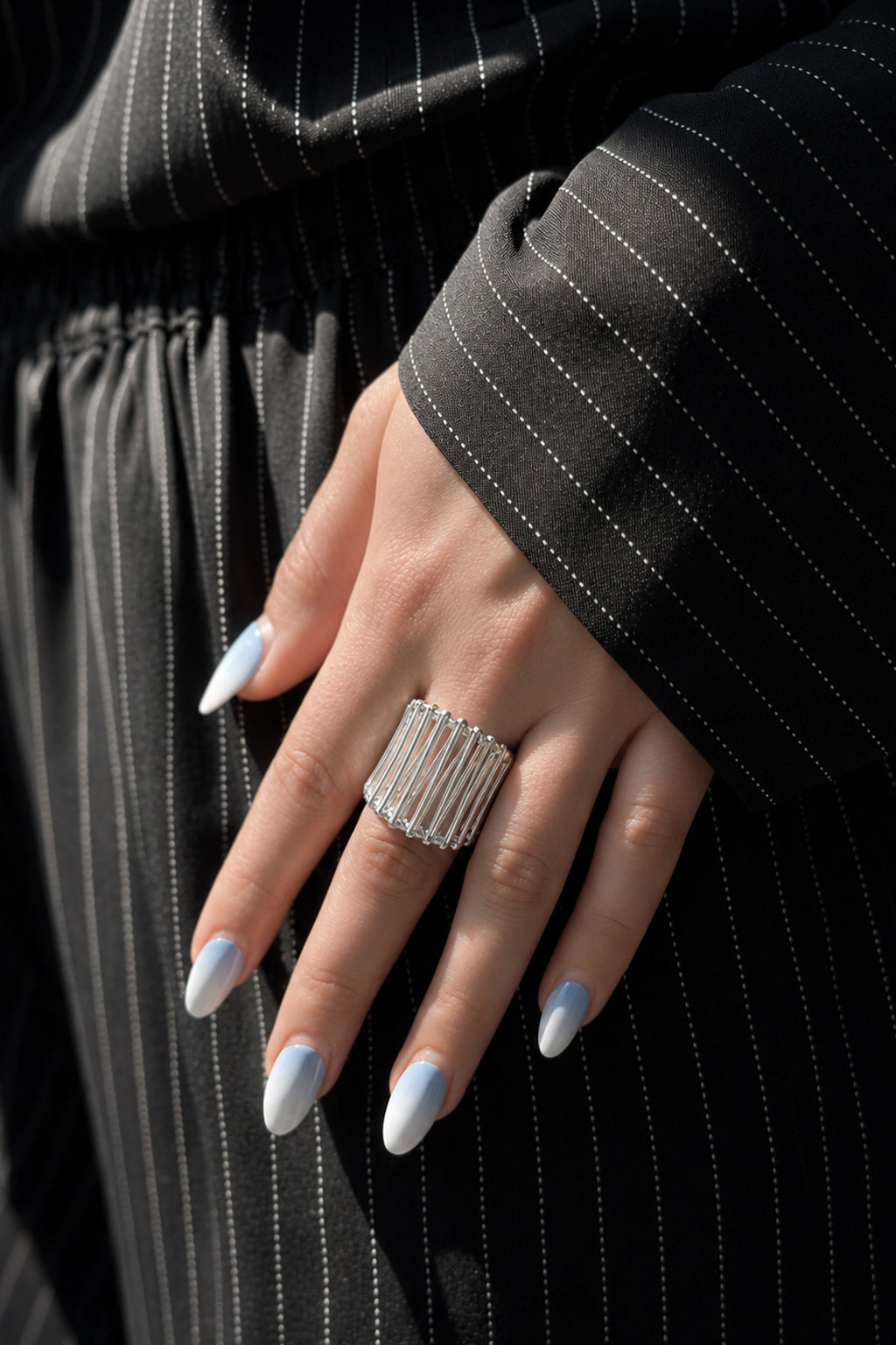 Silver Cage Ring