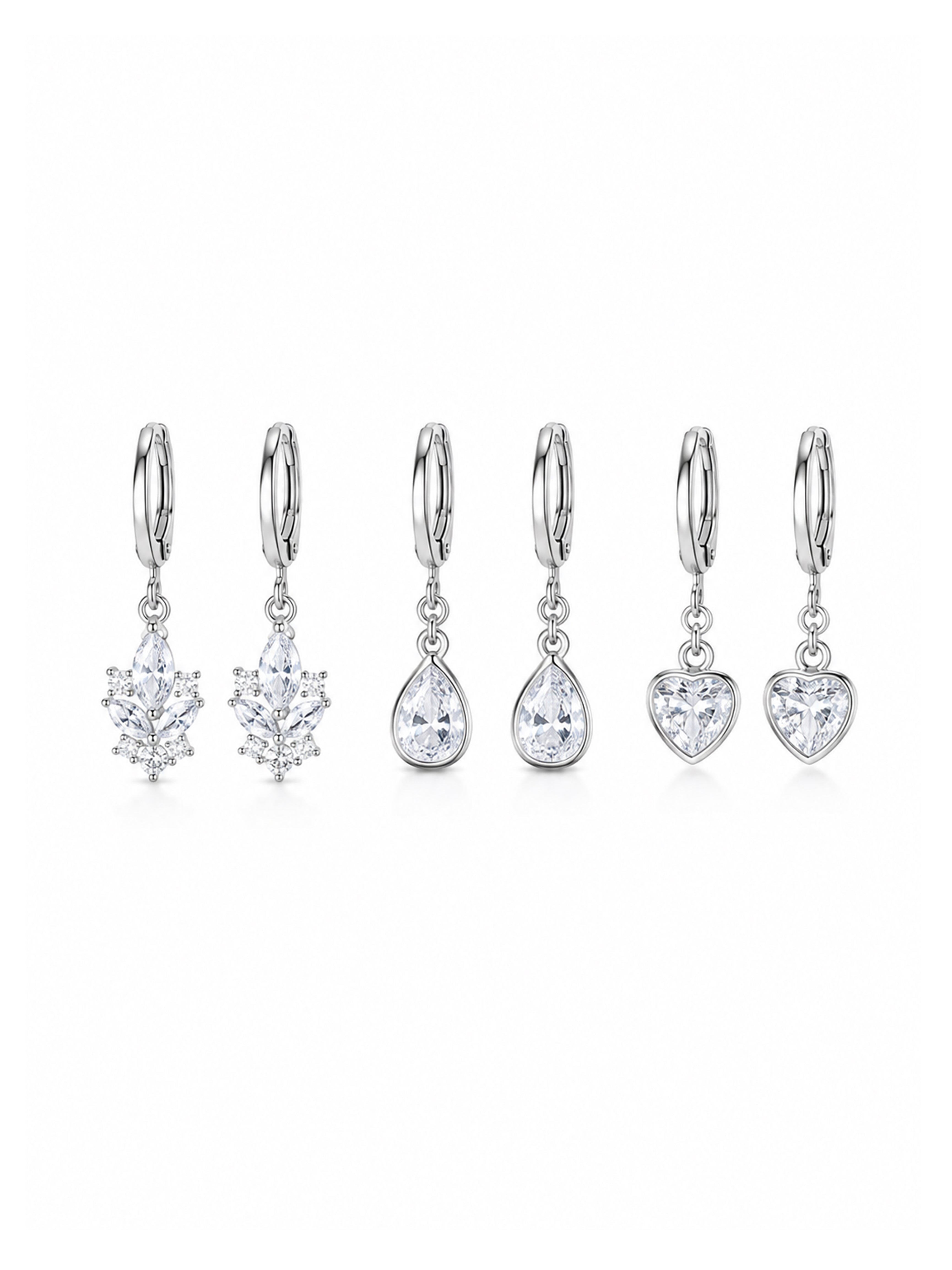 Snowfall Sparkle Earrings (Set Of 3)