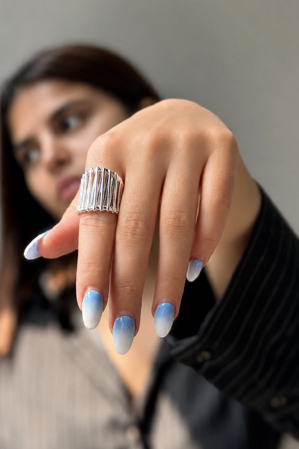 Silver Cage Ring