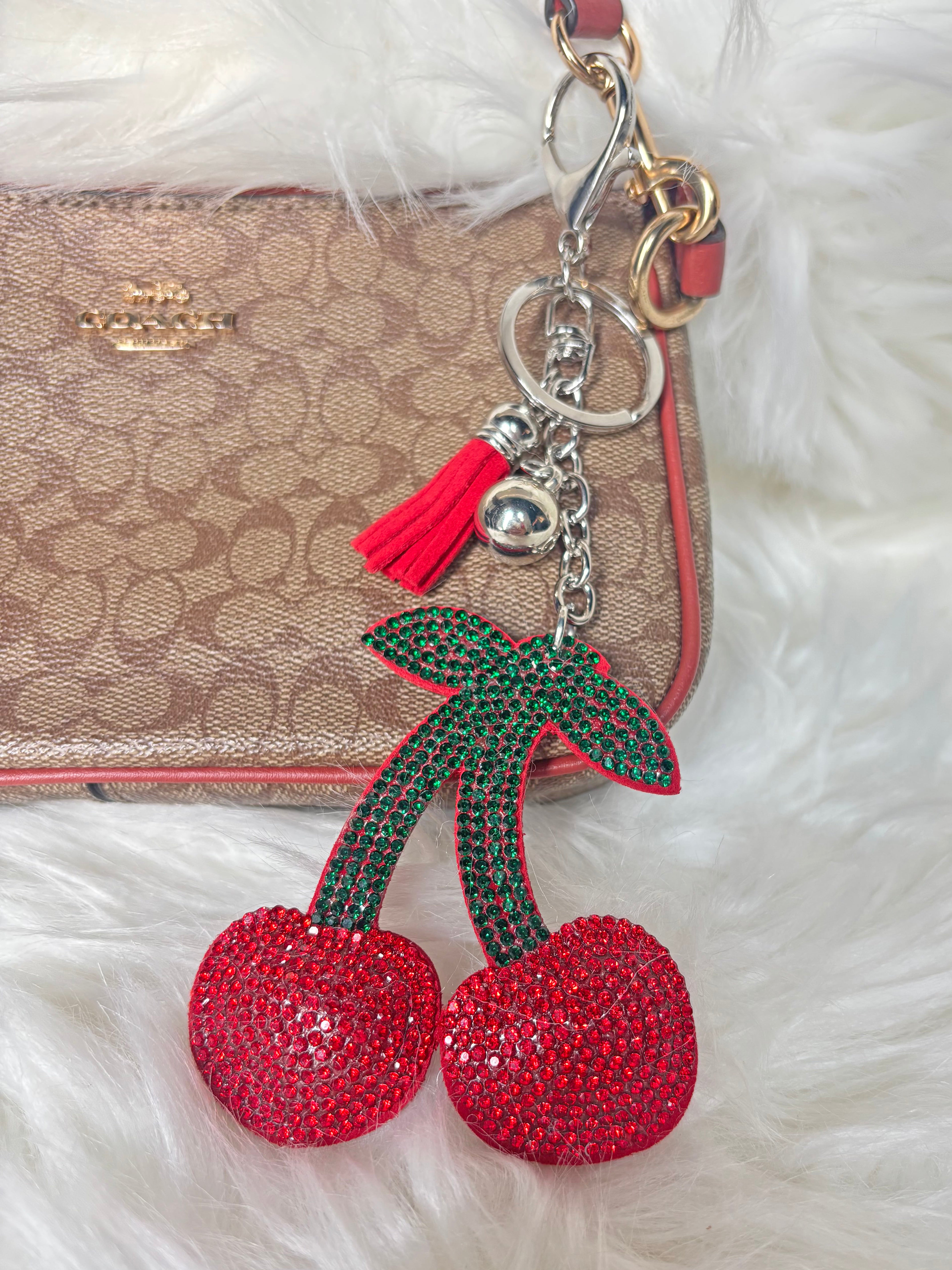 Cherry Shine Crystal Keychain