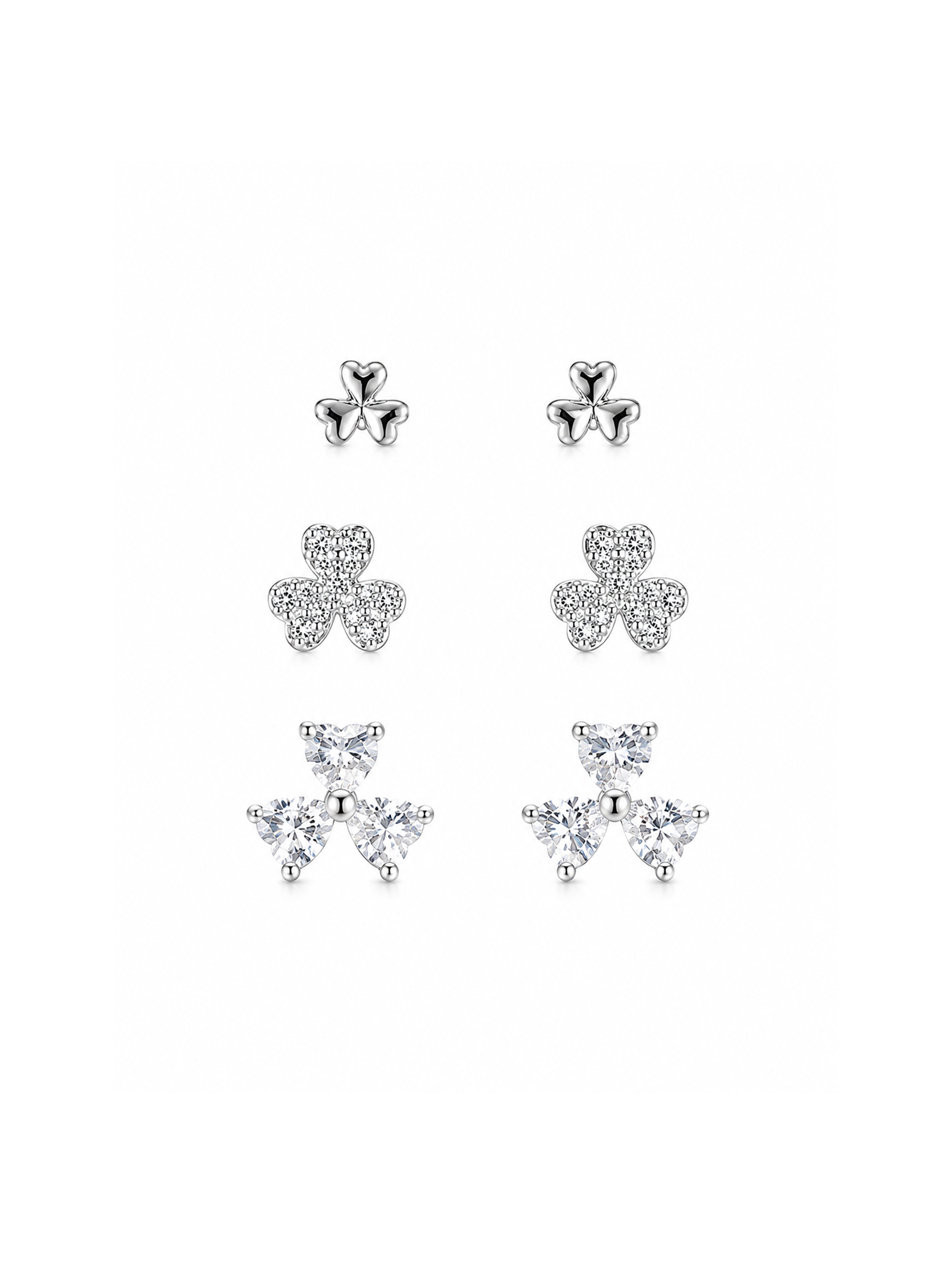Mini Floral Studs (Set Of 3)