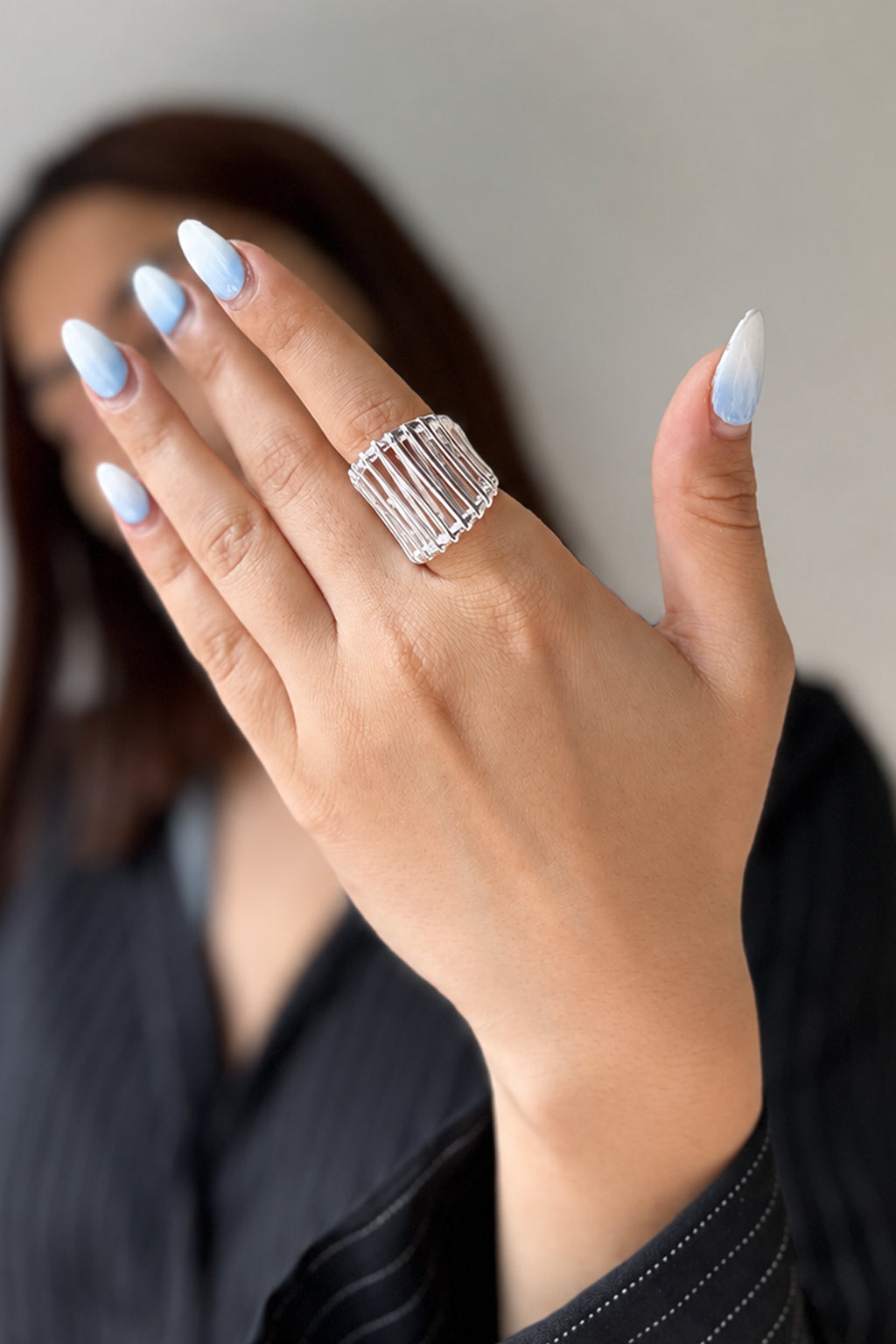 Silver Cage Ring