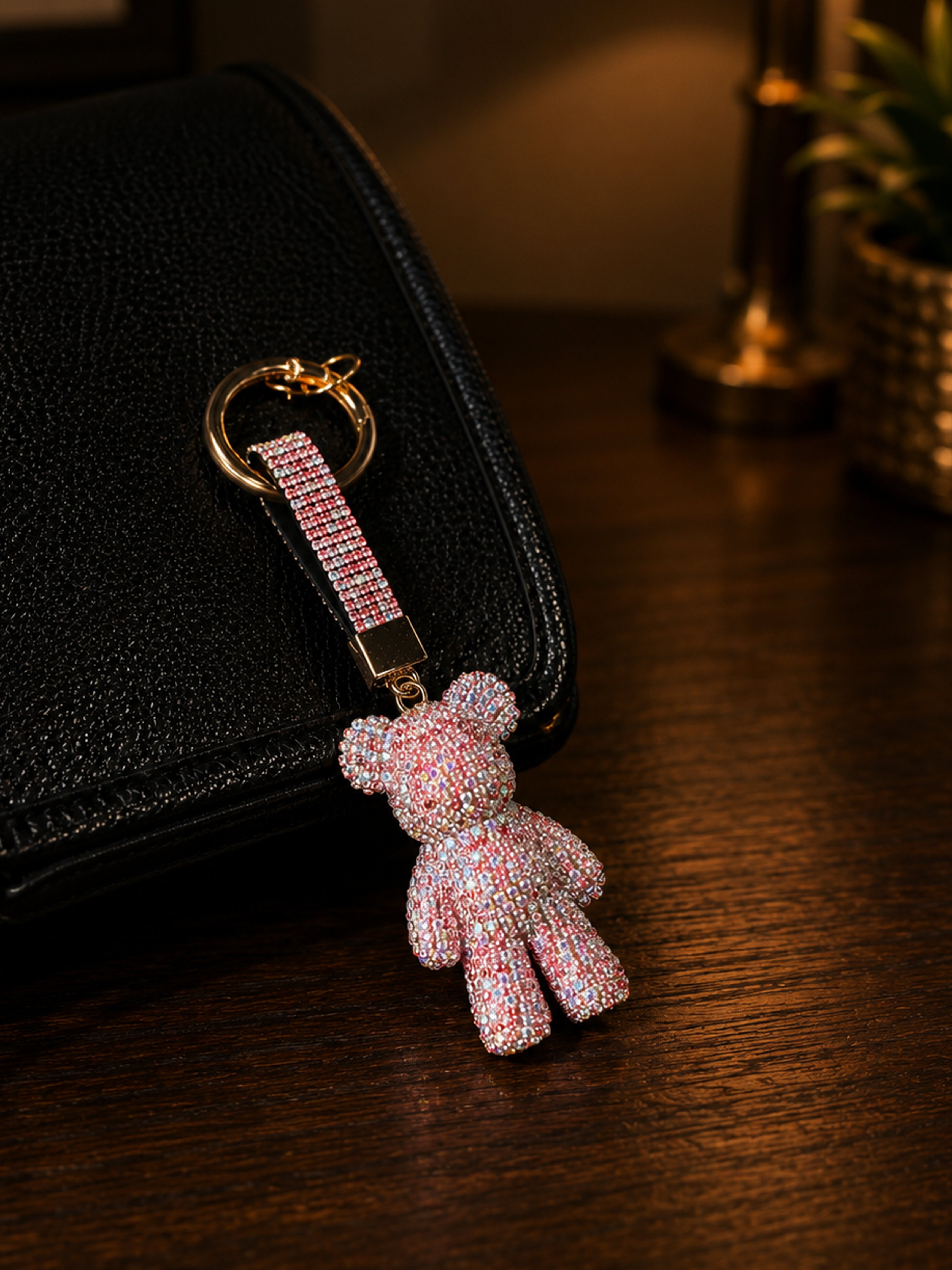 Frosted Bear Crystal Charm
