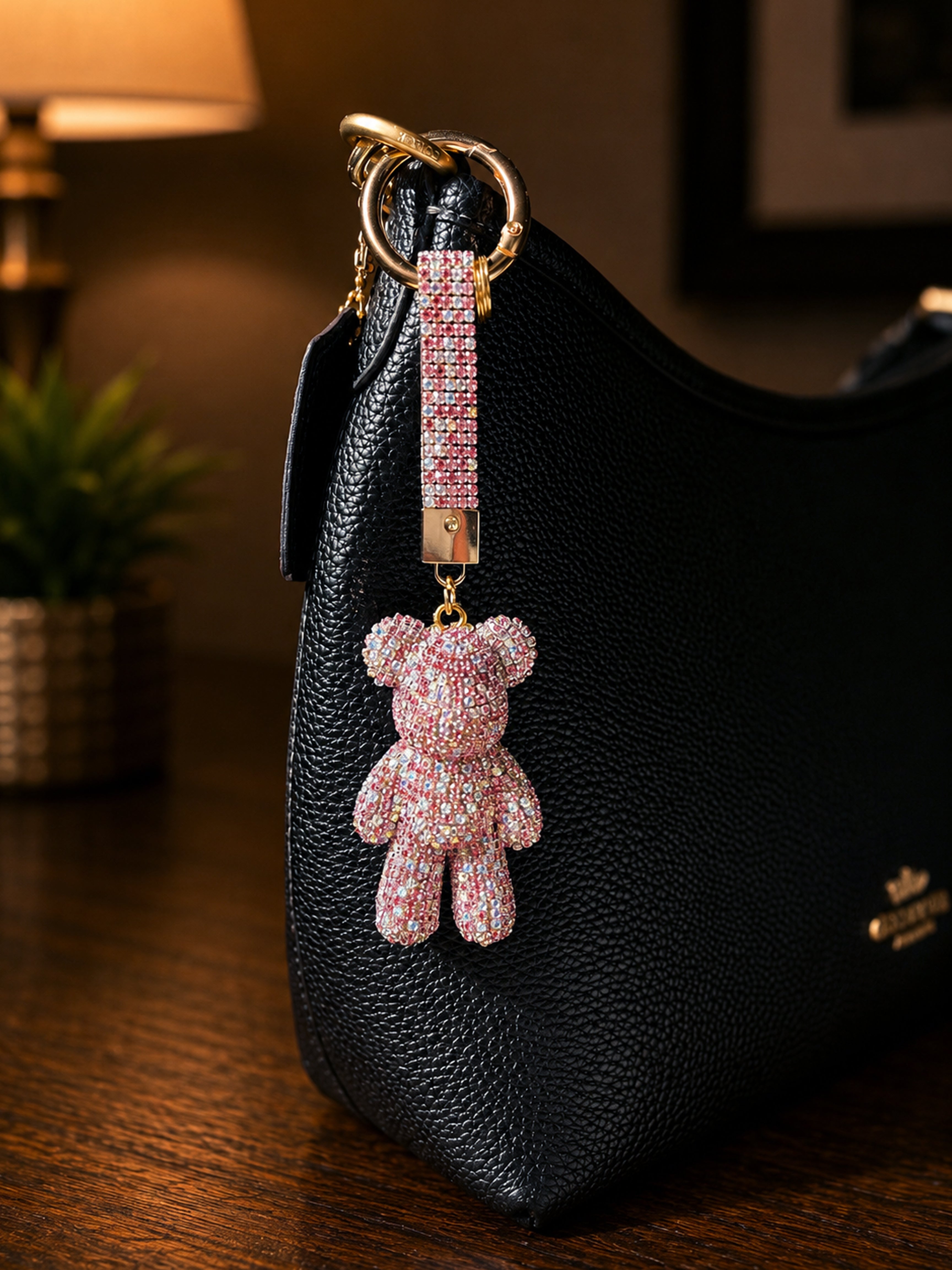 Frosted Bear Crystal Charm