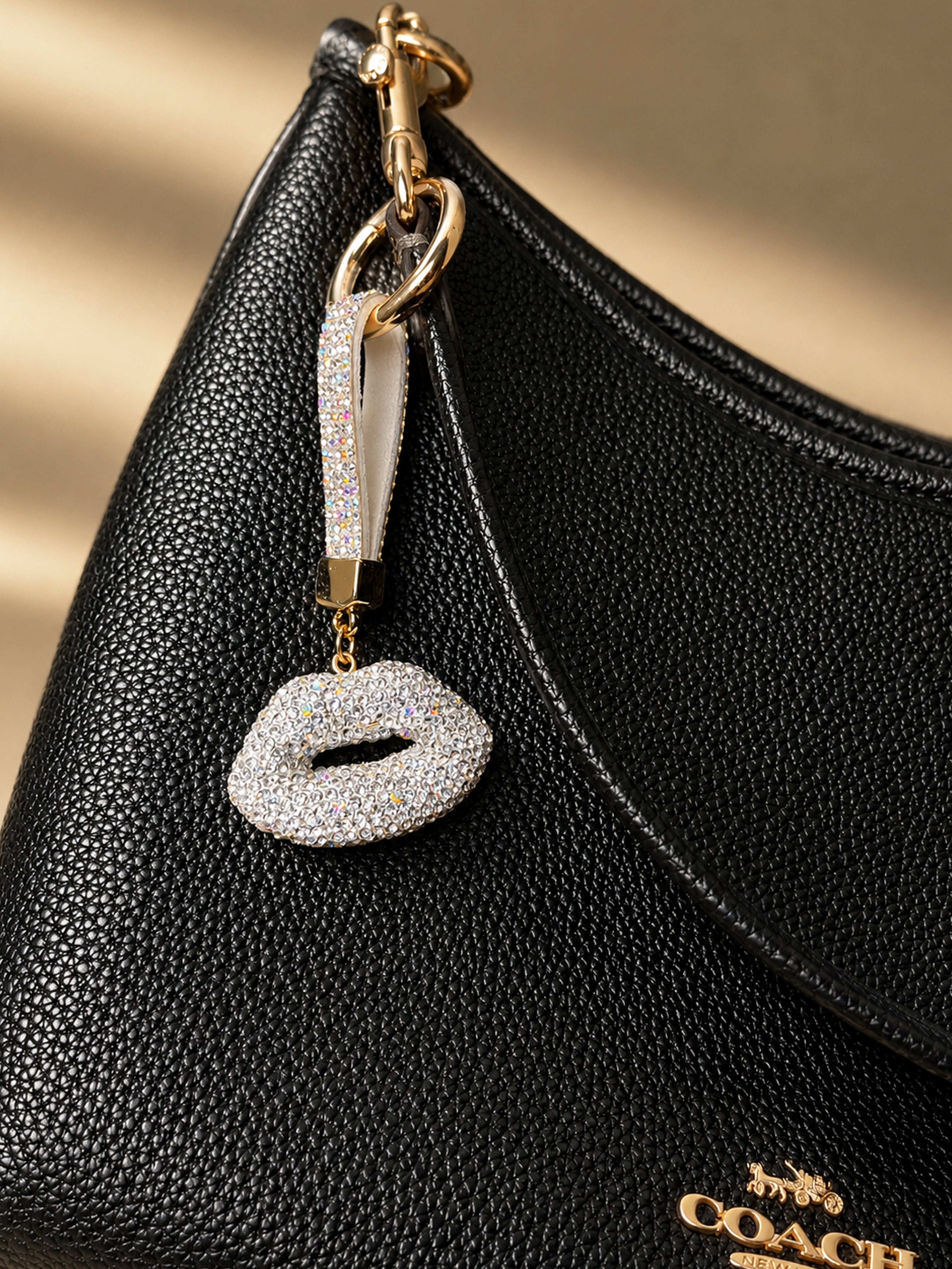 Lips Don't Lie Crystal Charm
