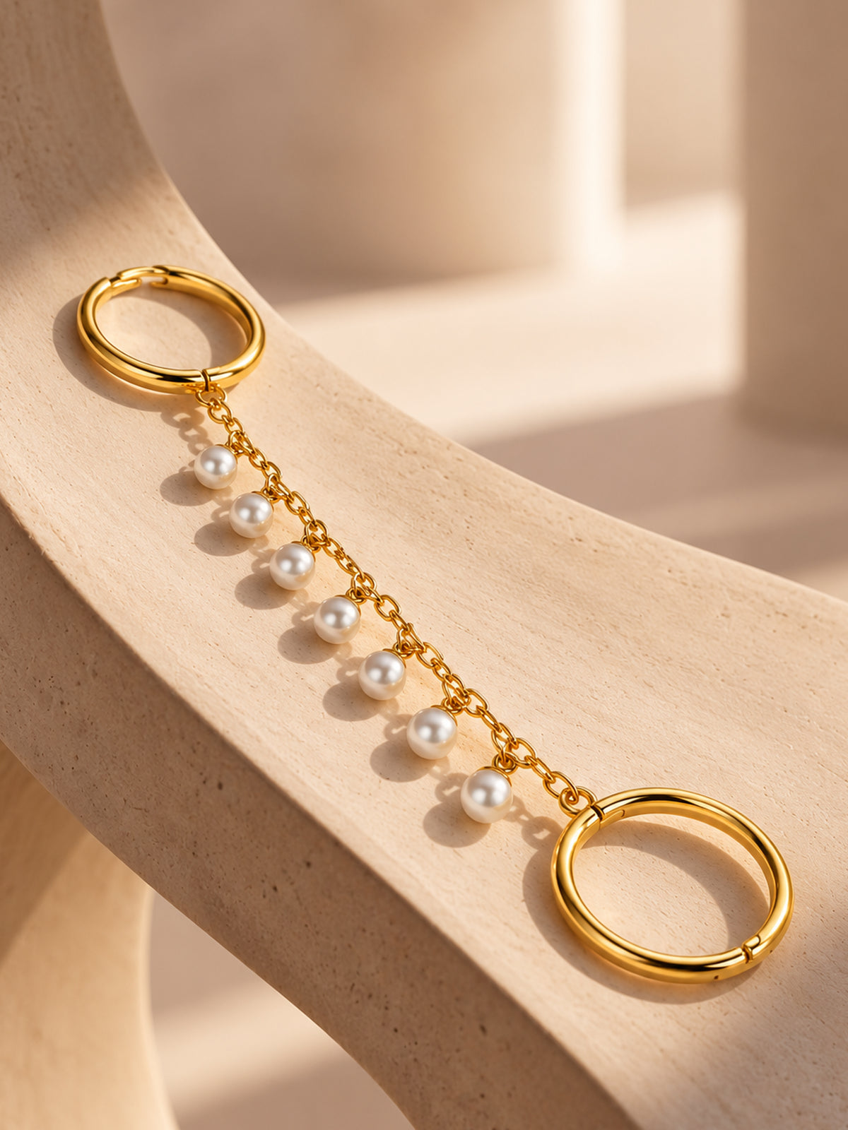 Lumière Pearl Chain Ring
