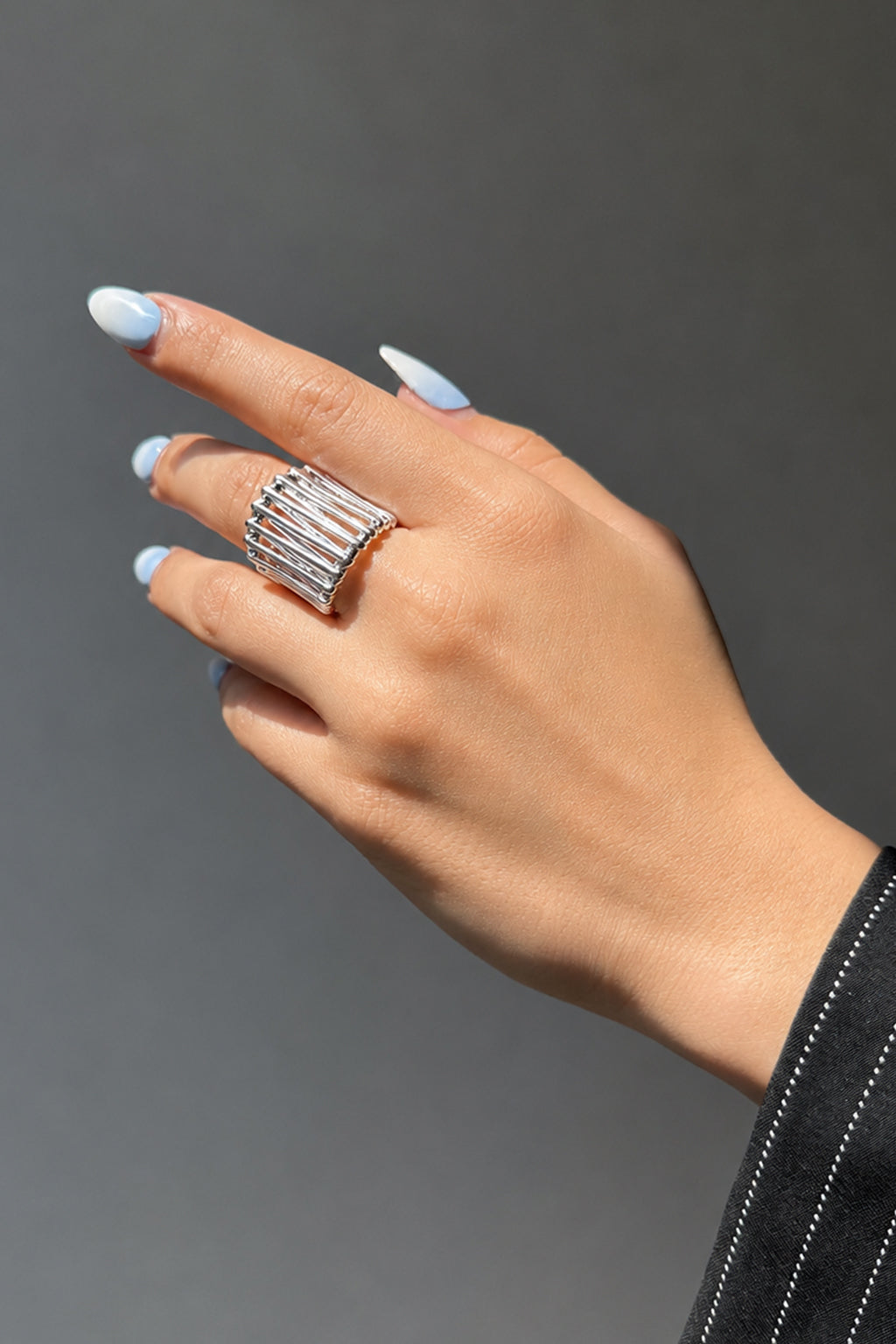 Silver Cage Ring