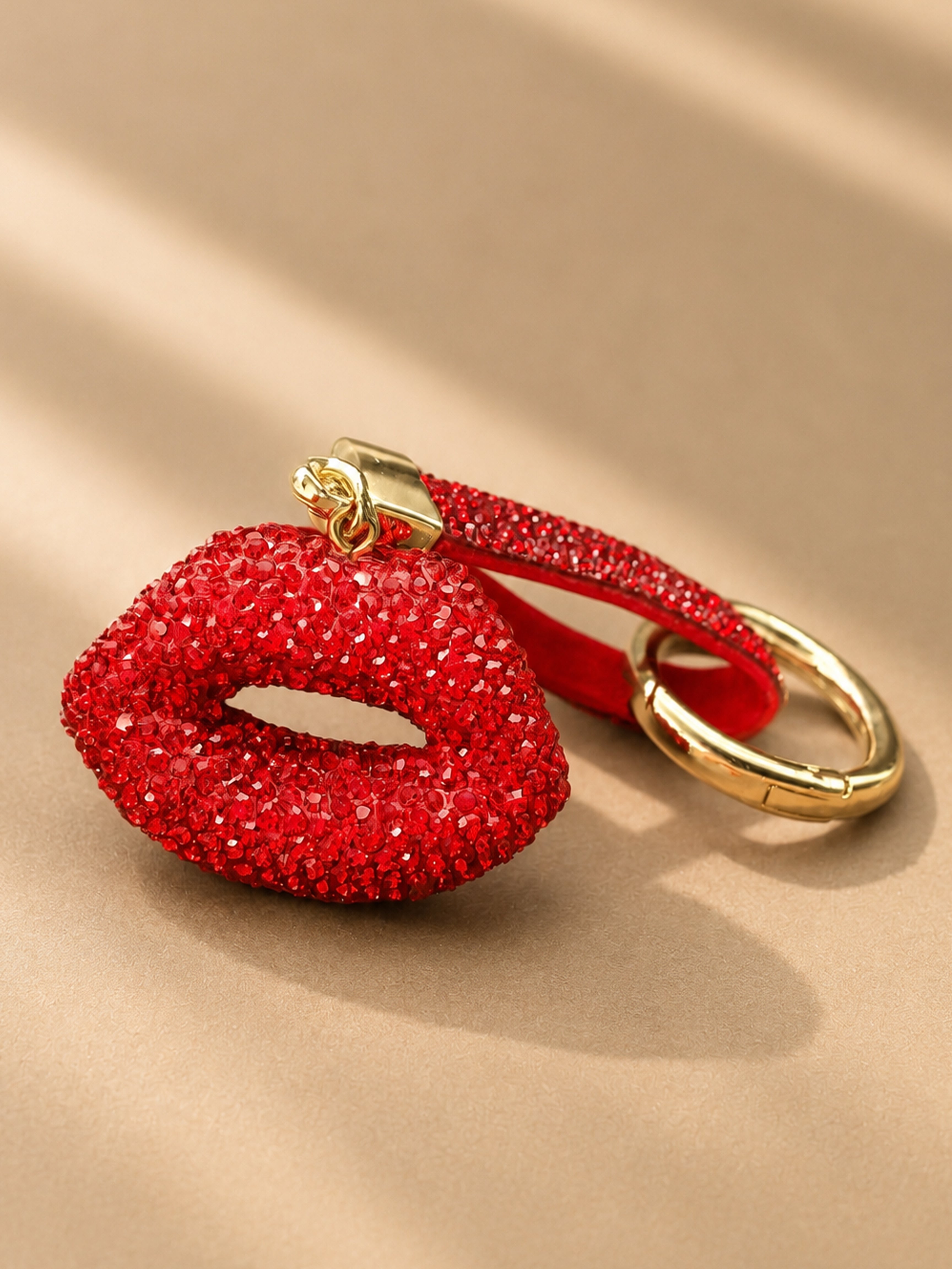 Lips Don't Lie Crystal Charm