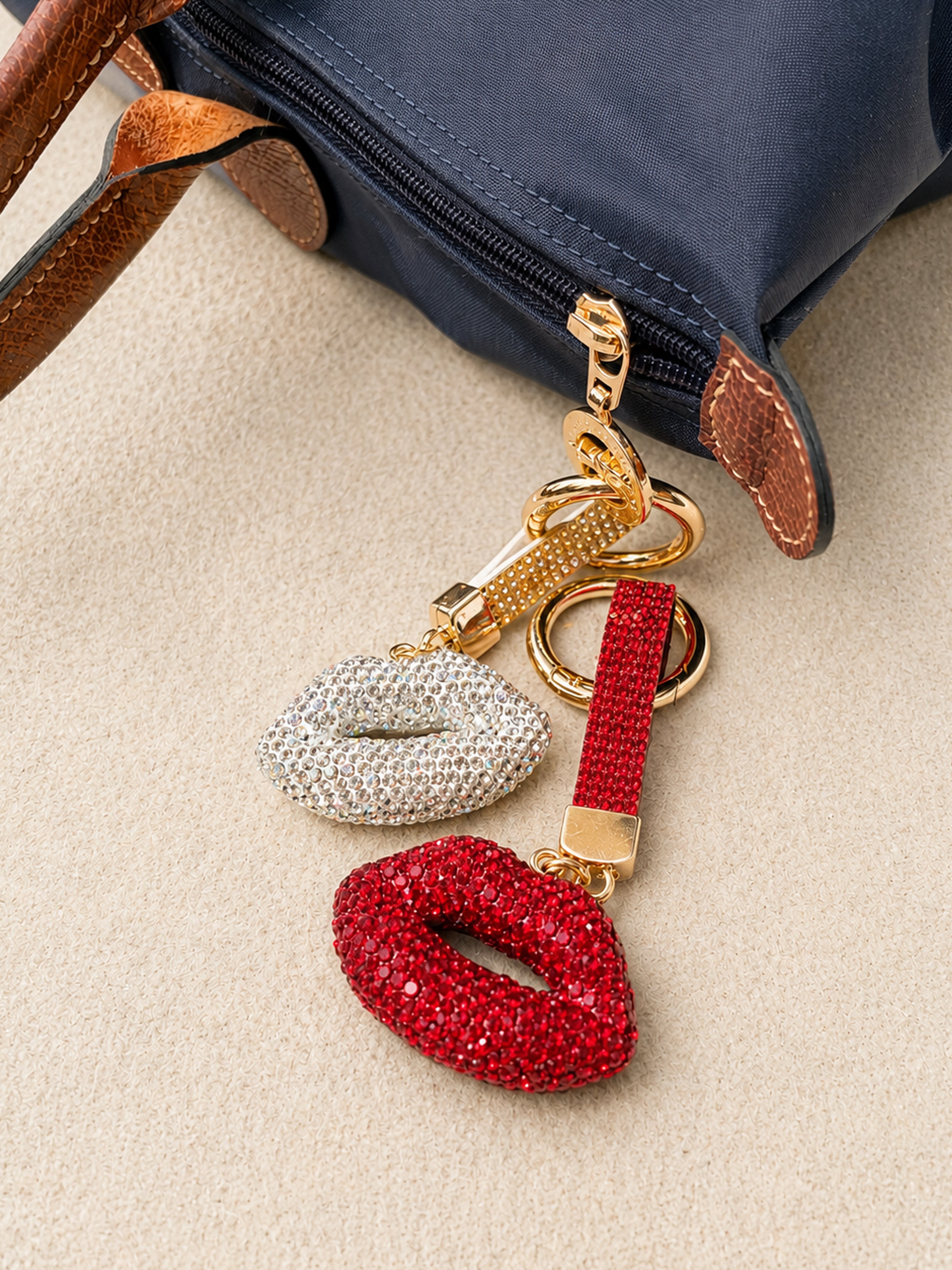Lips Don't Lie Crystal Charm