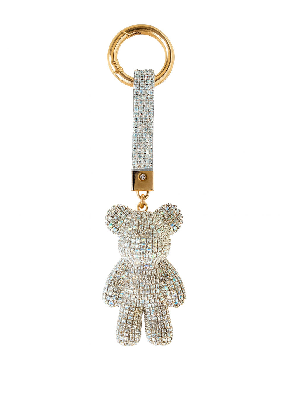 Frosted Bear Crystal Charm