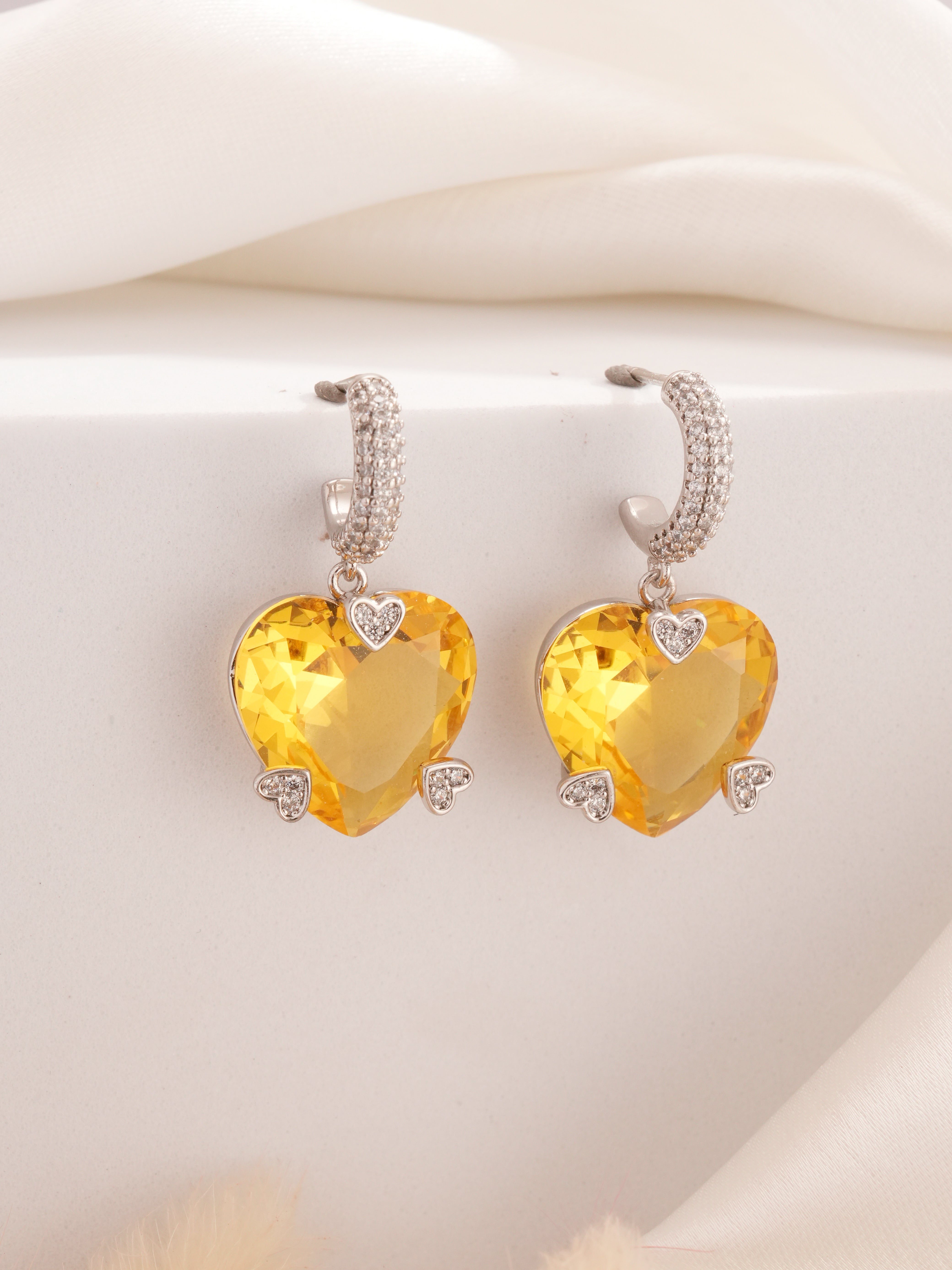 Citrine Diamond Rush Earring