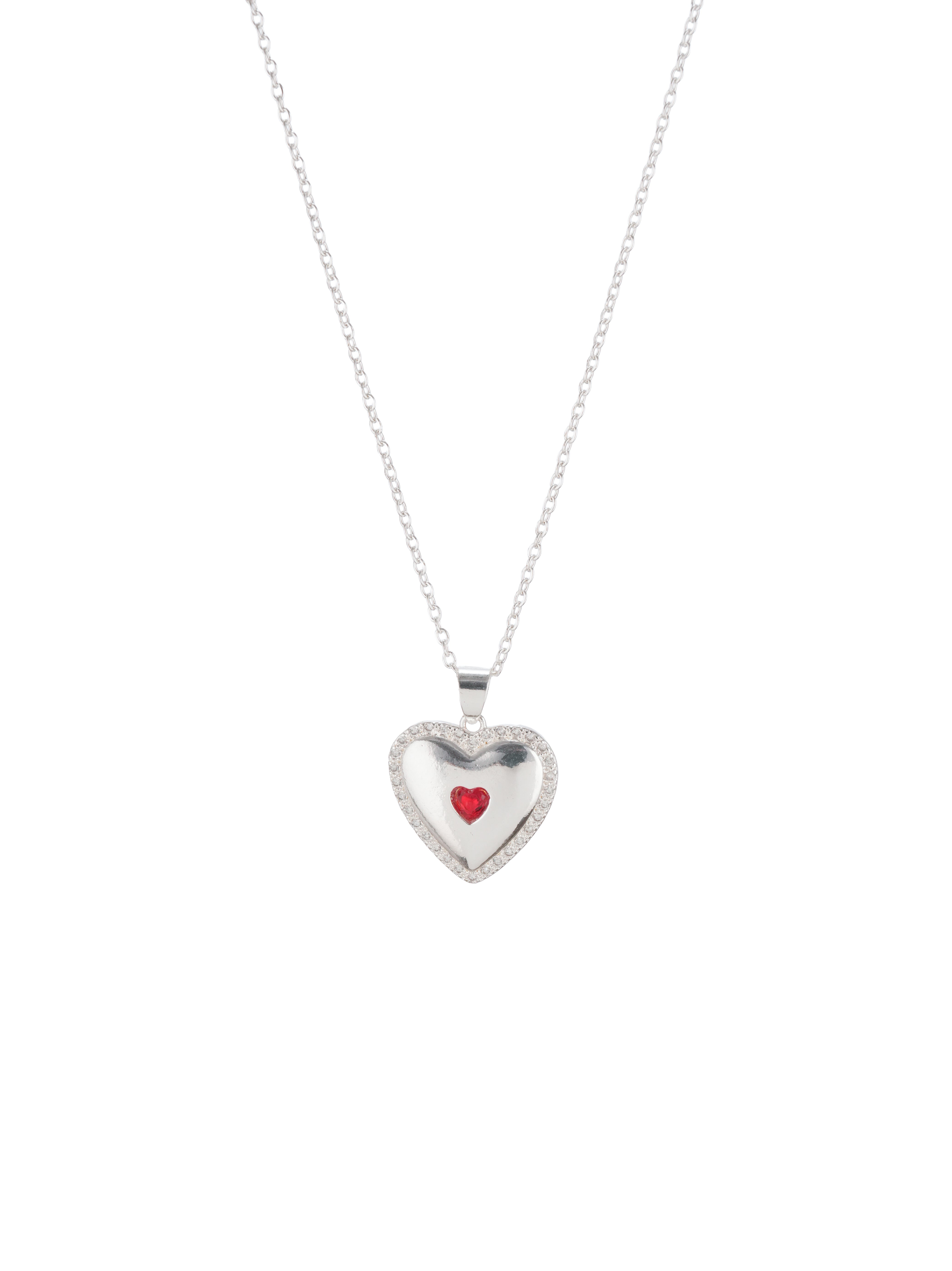 Ruby Kiss Heart Necklace