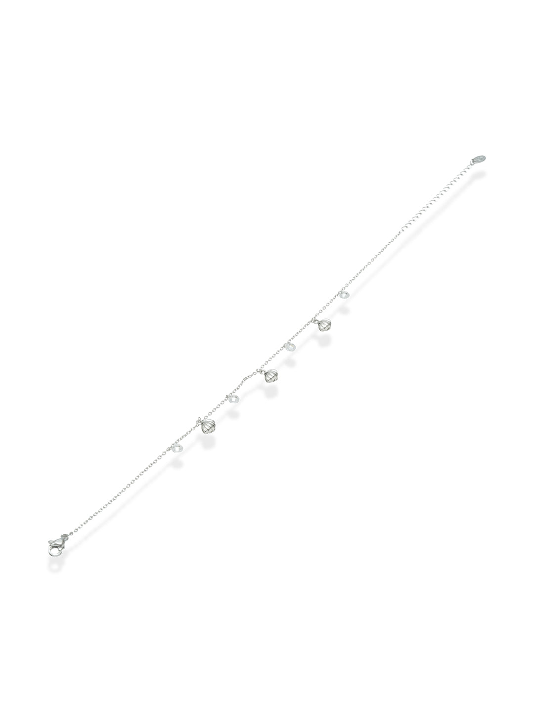 Mira – Silver anklet with tiny sea shell charms