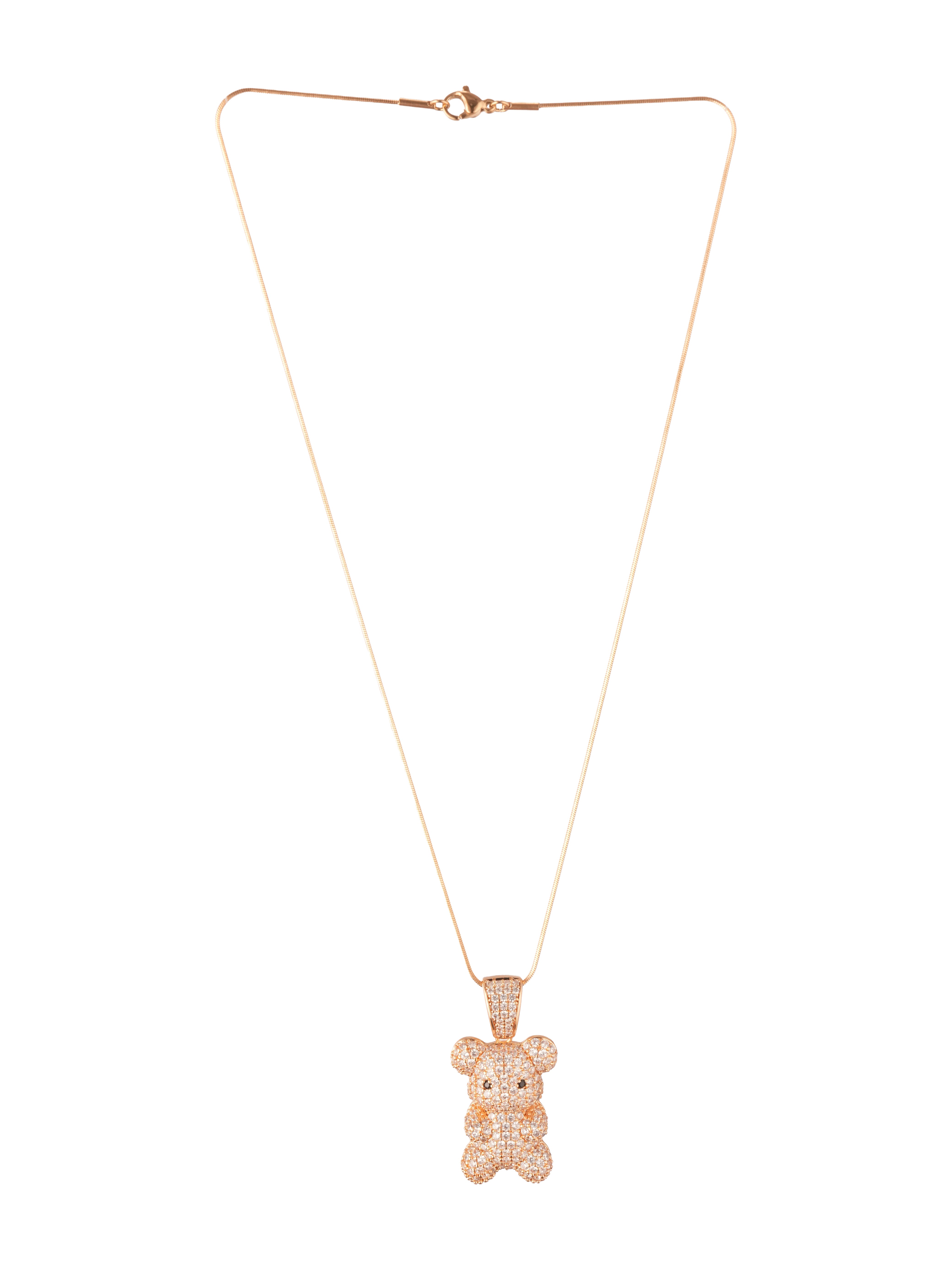 Sweet Trouble Bear Pendant— 18K Gold Plated