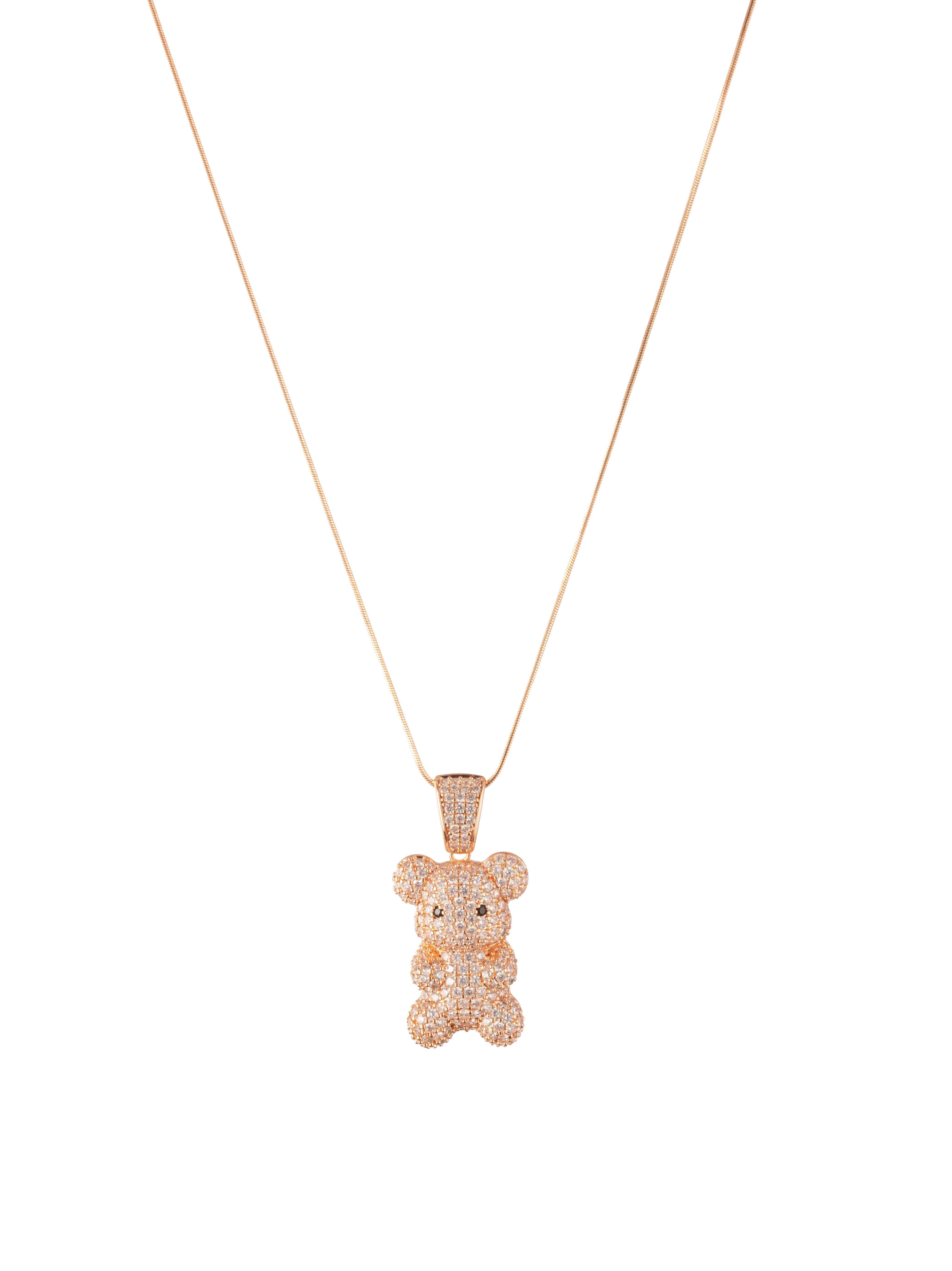 Sweet Trouble Bear Pendant— 18K Gold Plated