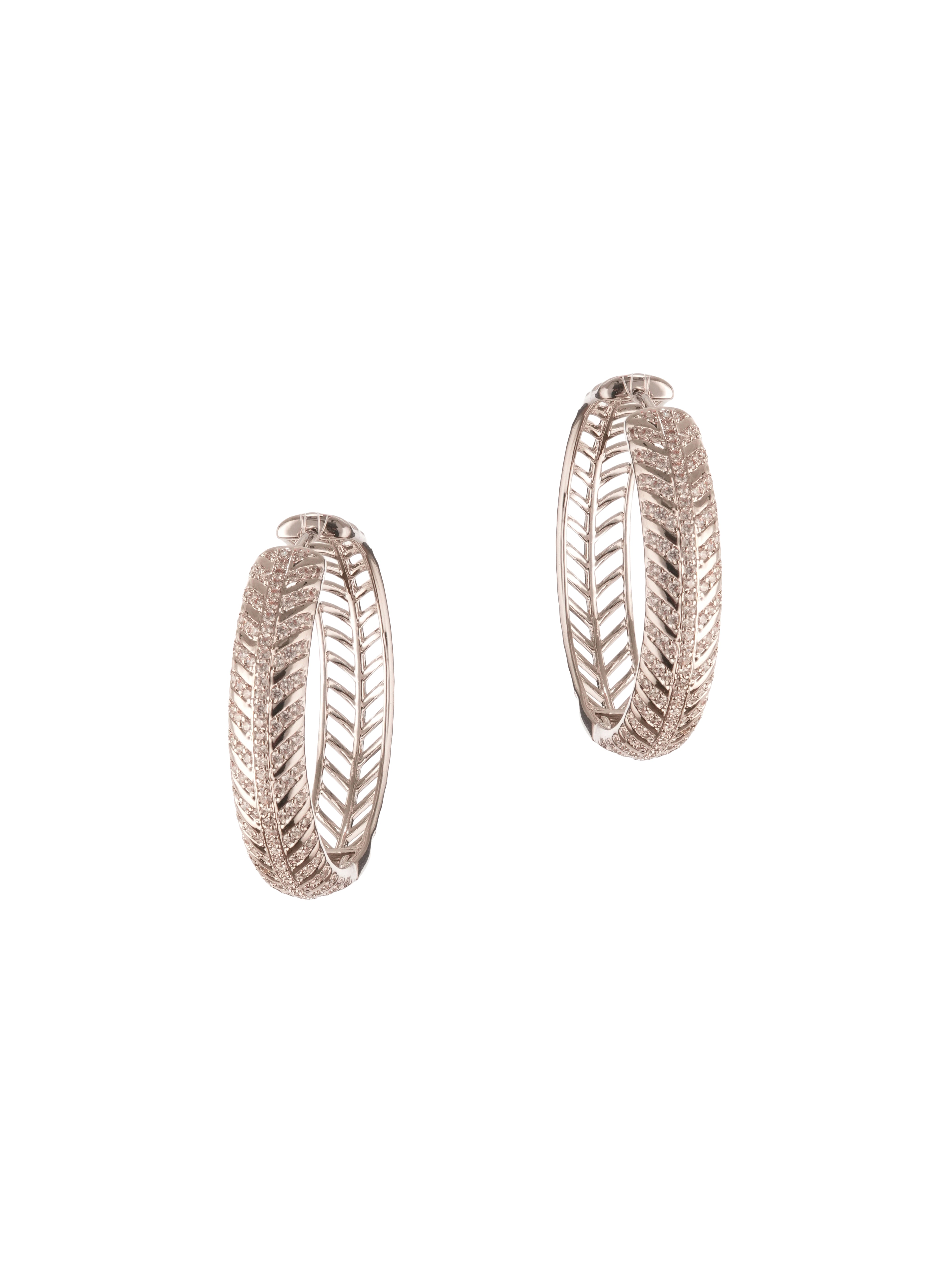 Silver Willow Hoops