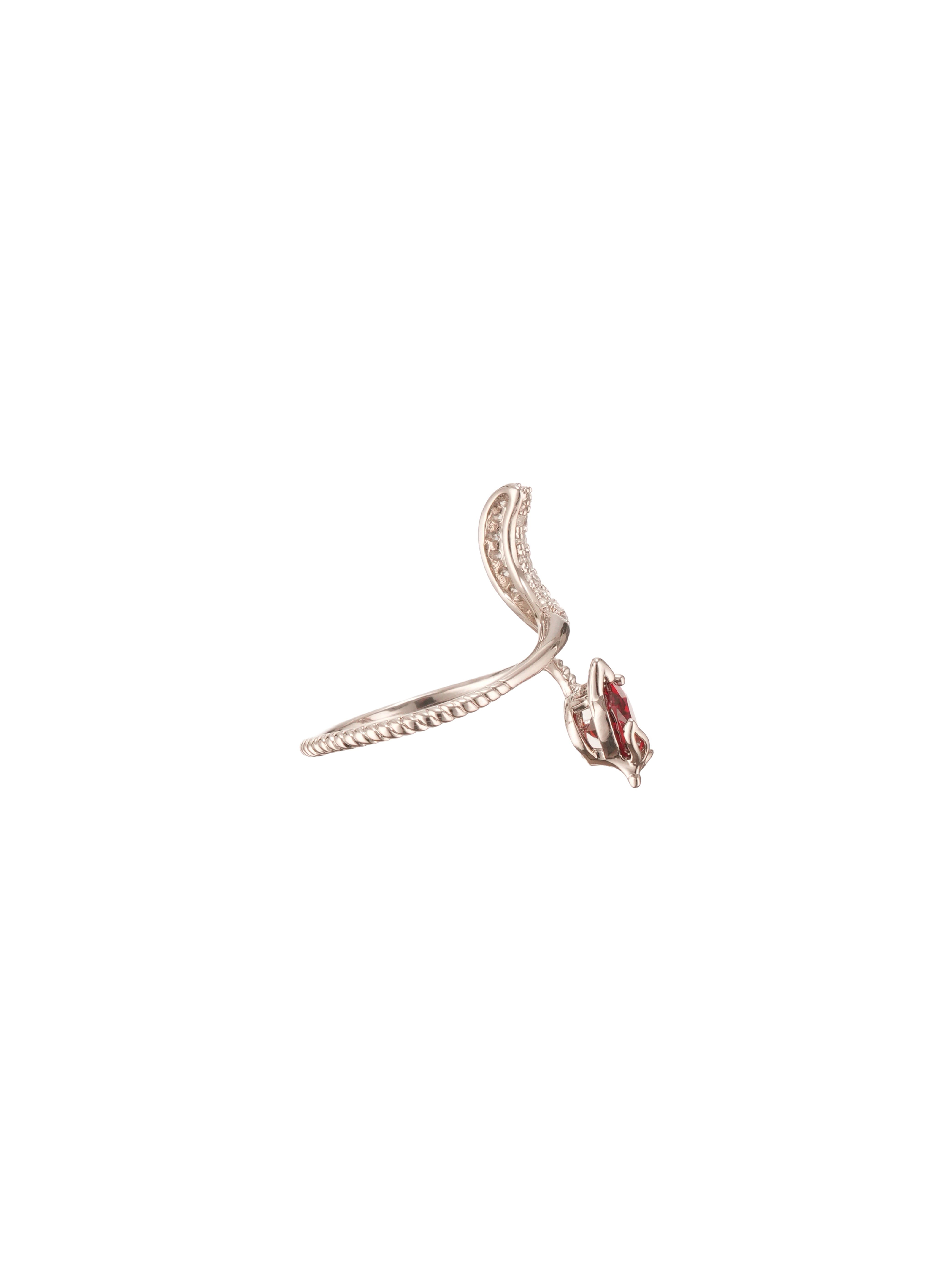 Crimson Poise Ring