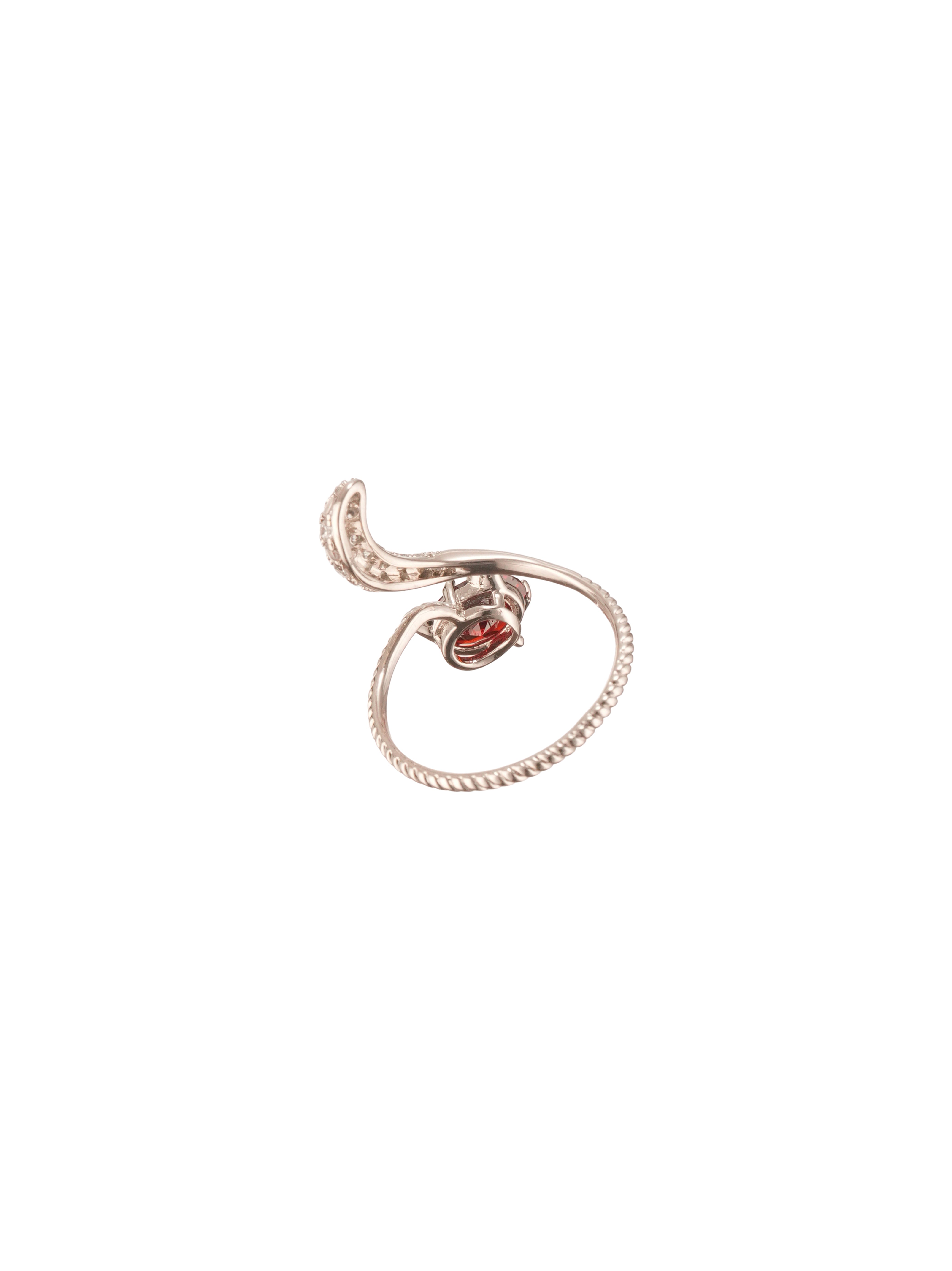 Crimson Poise Ring