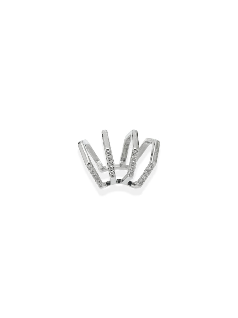 The side view of Zelci's Starlit Spikes Ear Cuff is visible on a white background in this image