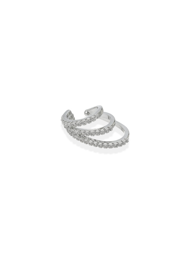 The frontside of Zelci's Glow Getter Ear Cuff has been displayed on a white background