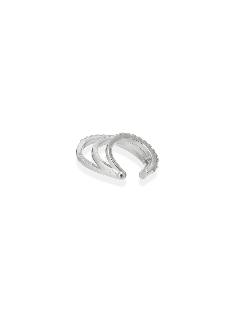 On a clean white background, the rear design of Zelci’s Glow Getter Ear Cuff is showcased