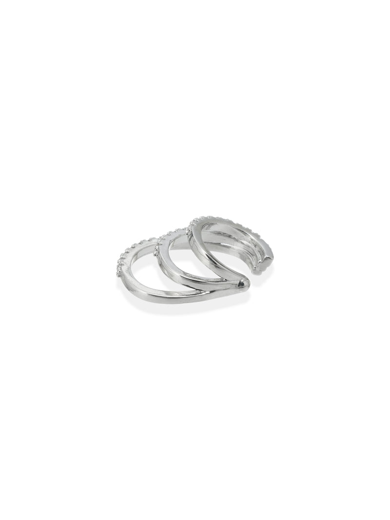 The backside of Zelci's Glow Getter Ear Cuff has been presented on a white background