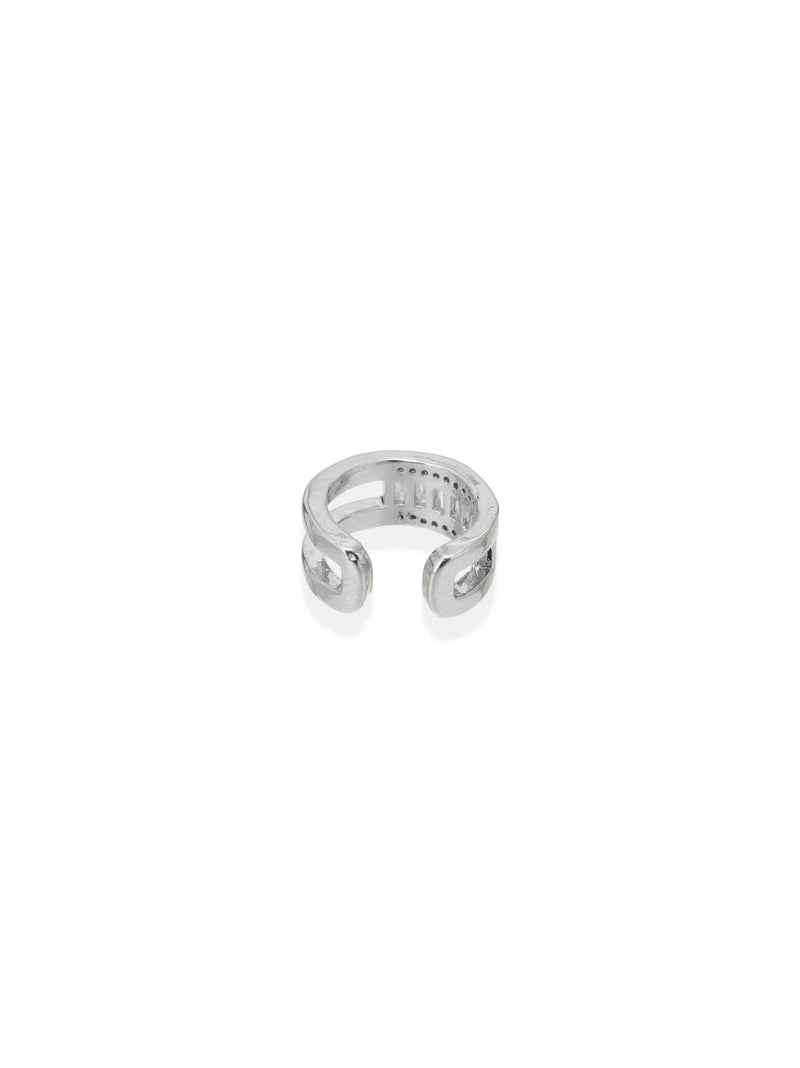 The backside of Zelci's Icy Bae Ear Cuff has been presented on a white background