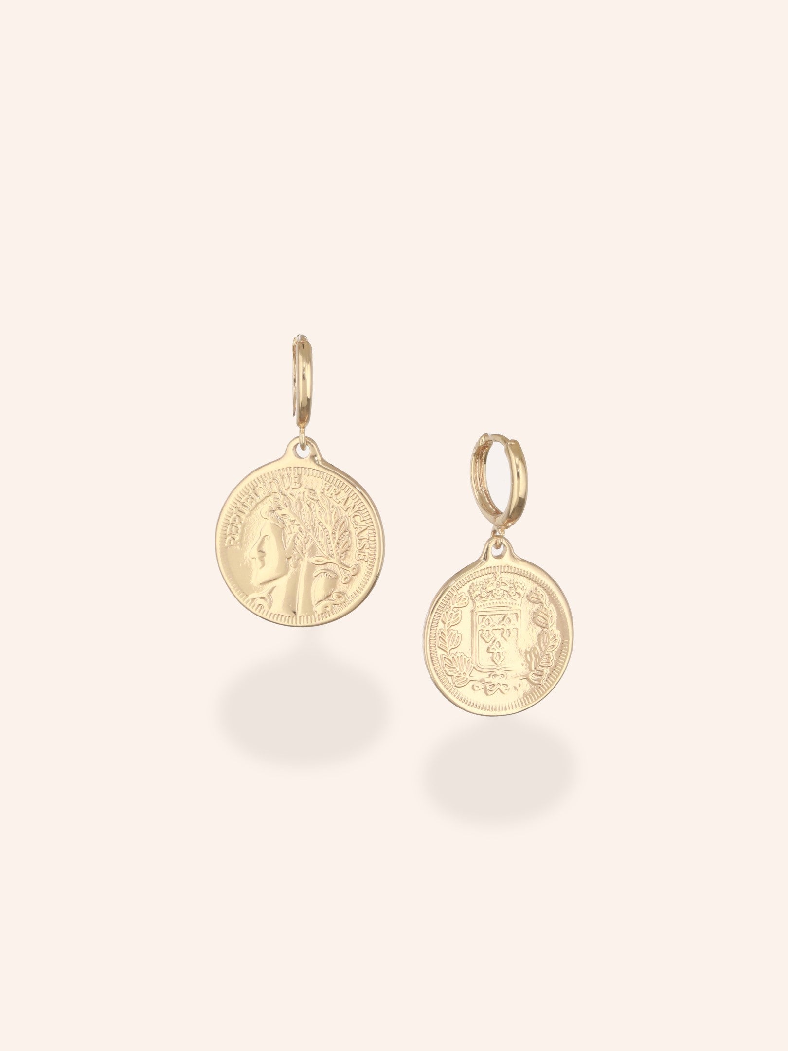 Vintage Coin Drop Earrings