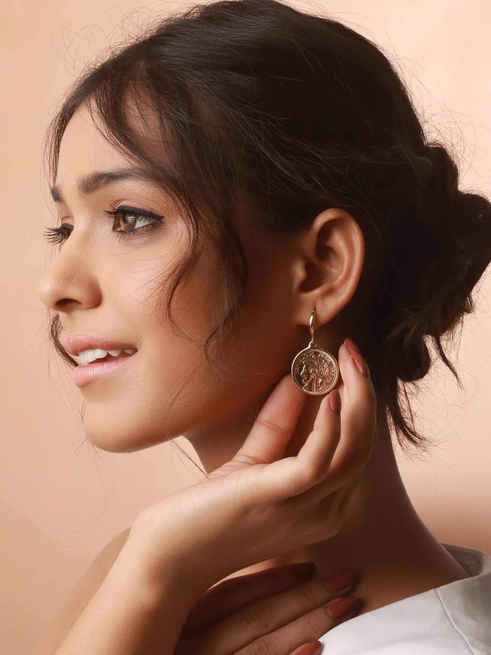 Vintage Coin Drop Earrings