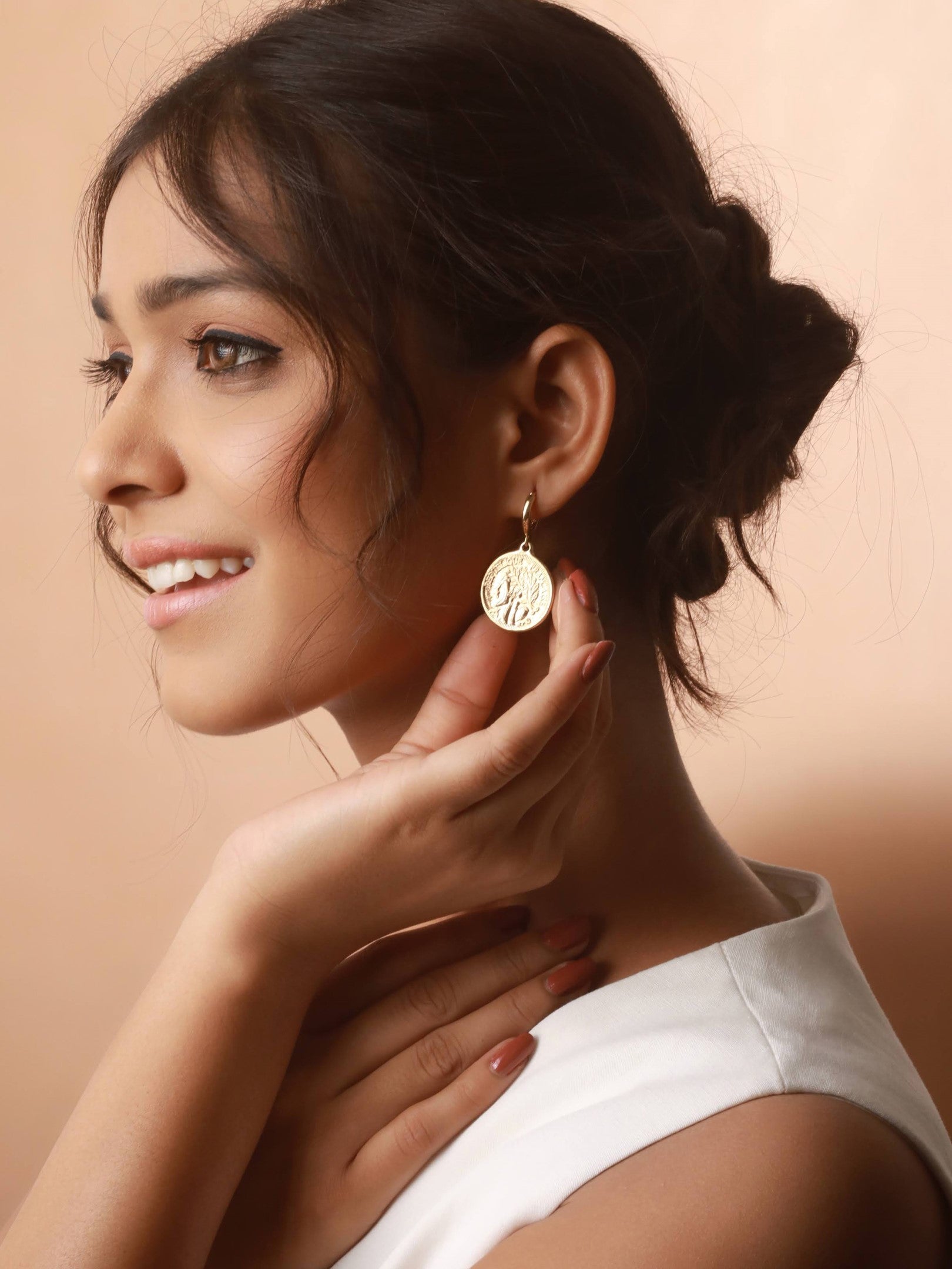 Vintage Coin Drop Earrings