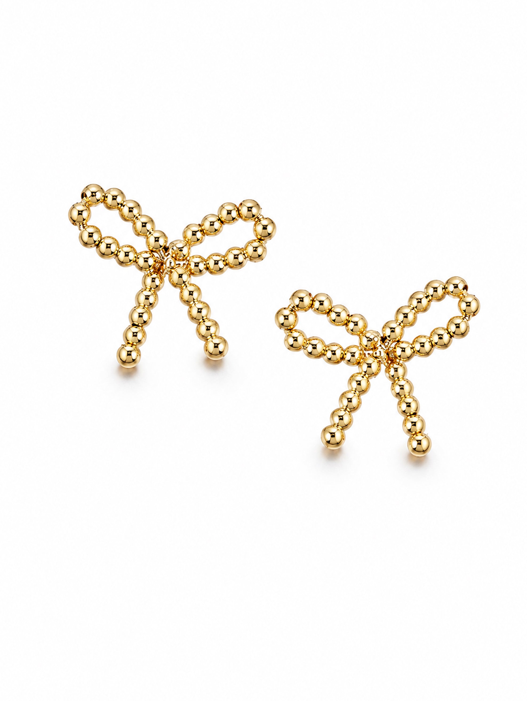 Bubble Bead Bow Earrings