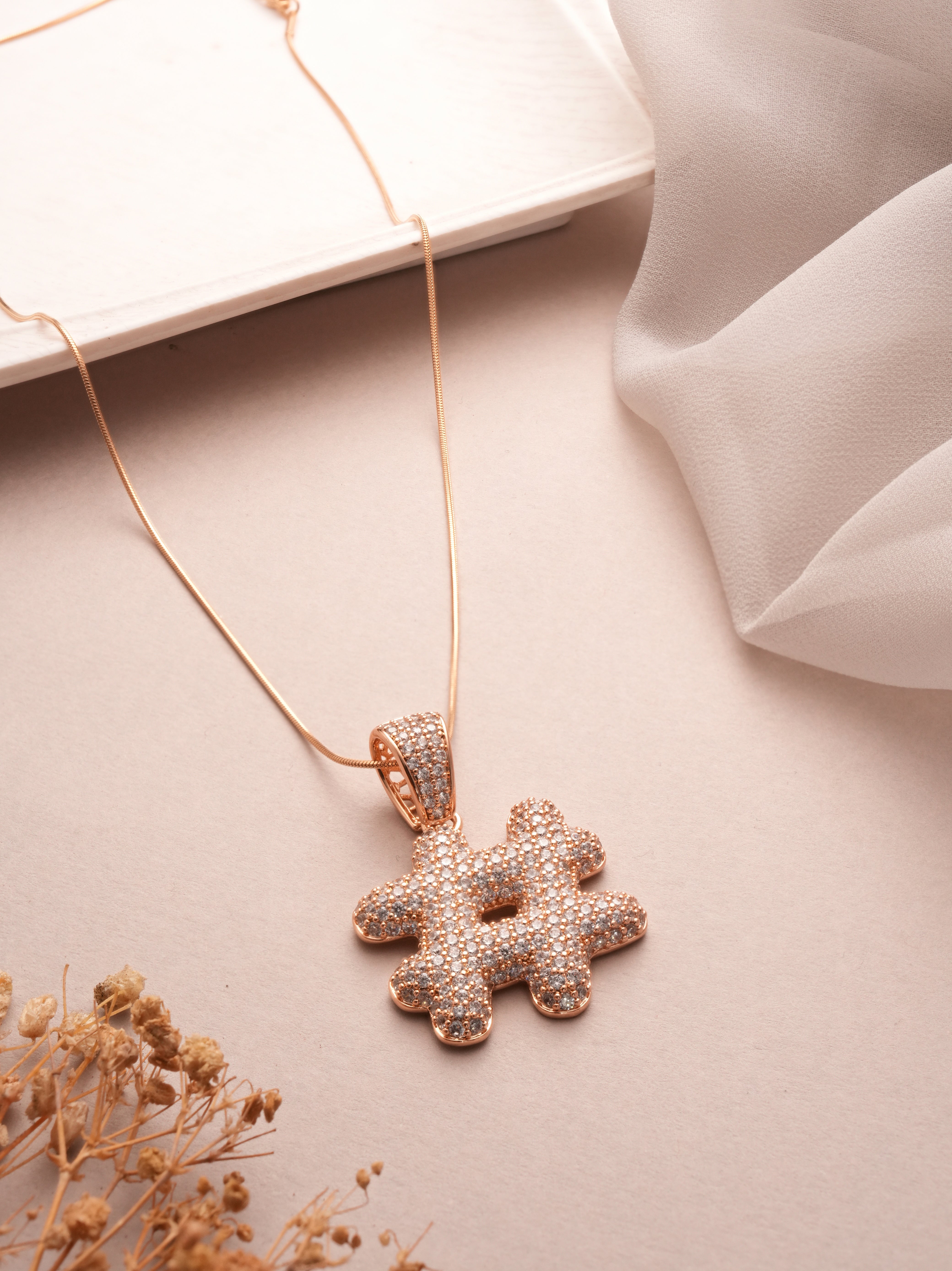 Hashtag Viral Pendant — 18K Gold Plated