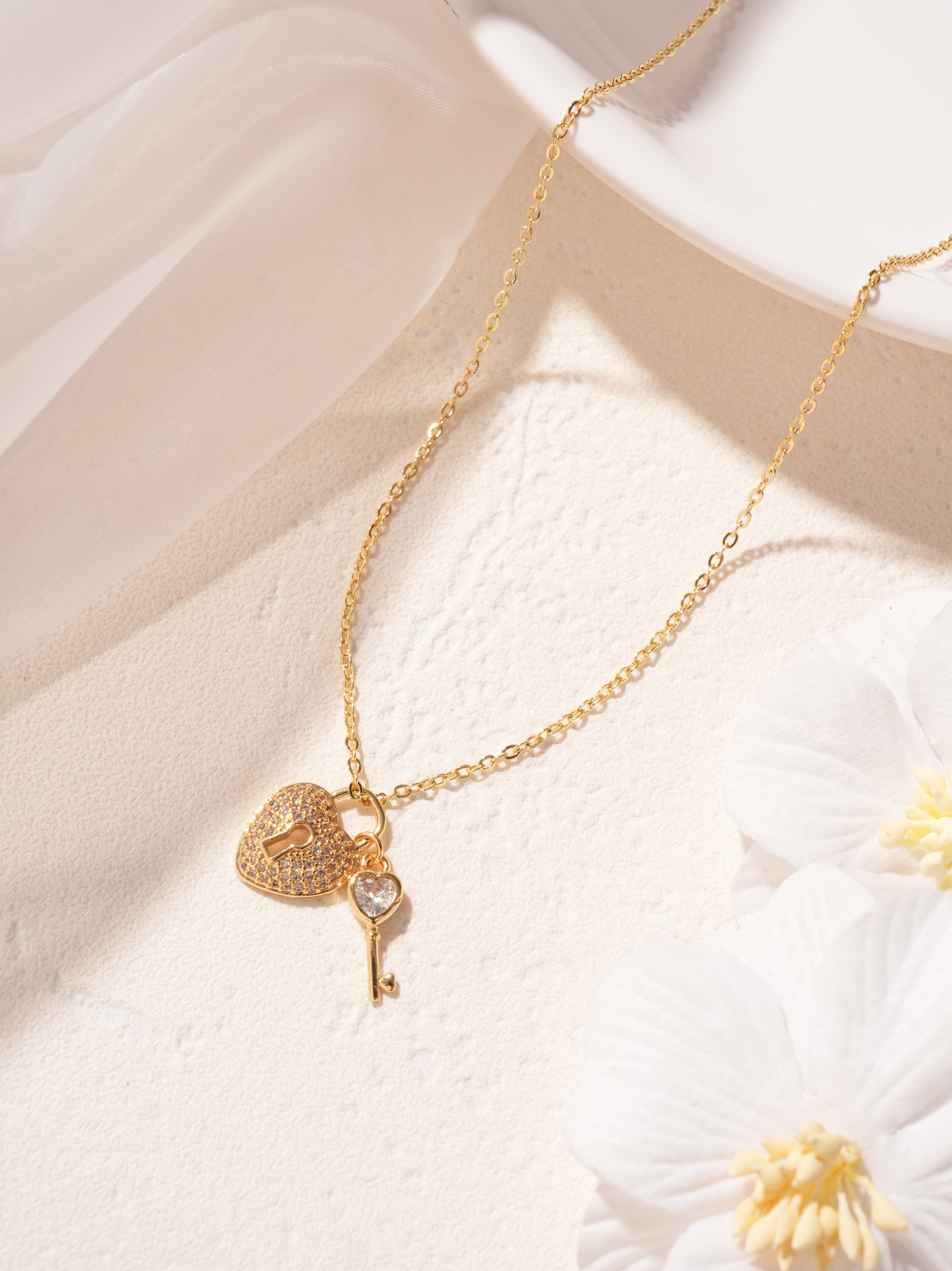 Amour Lock & Key Necklace