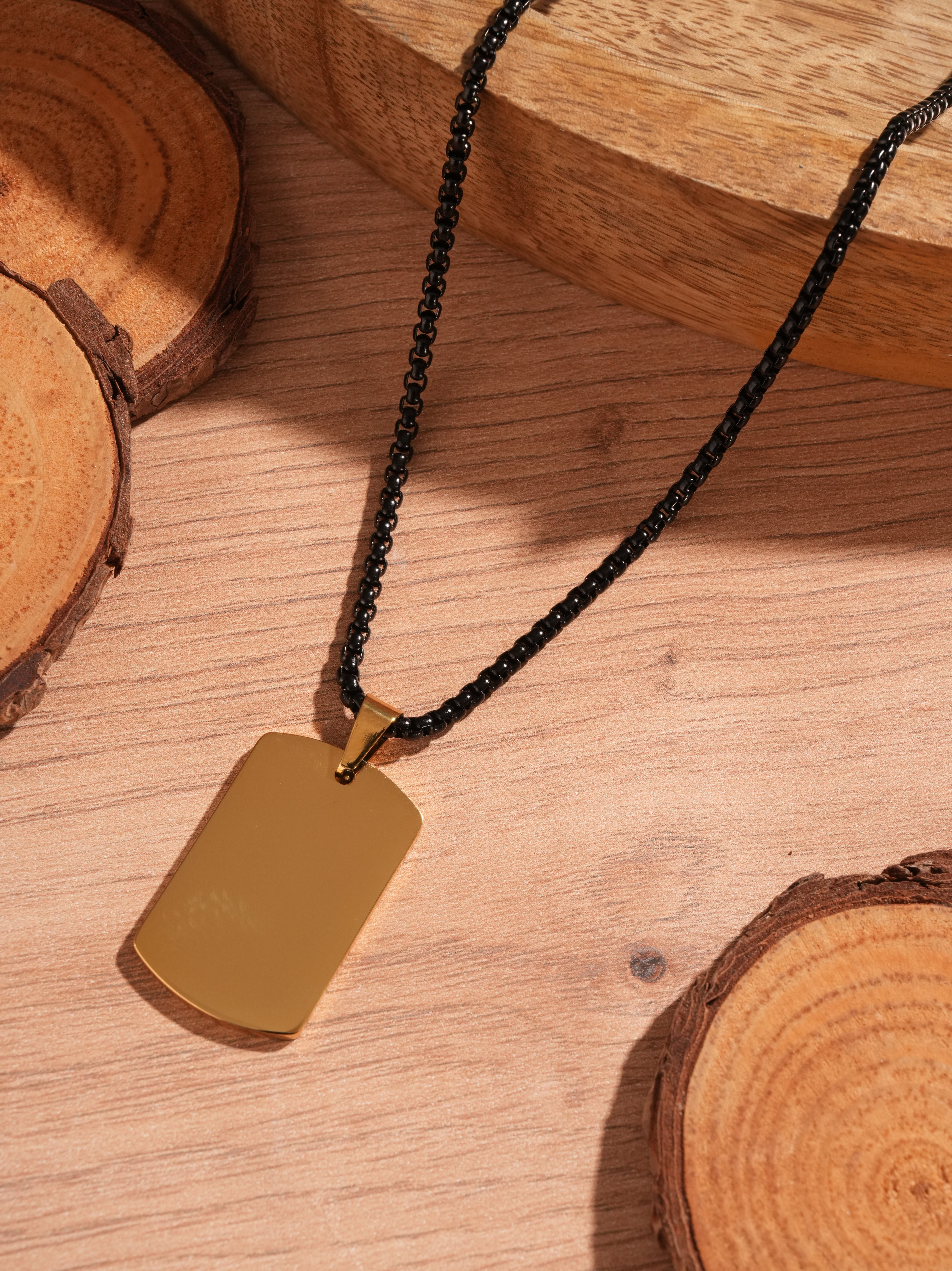 Aurum Tag Pendant Gold