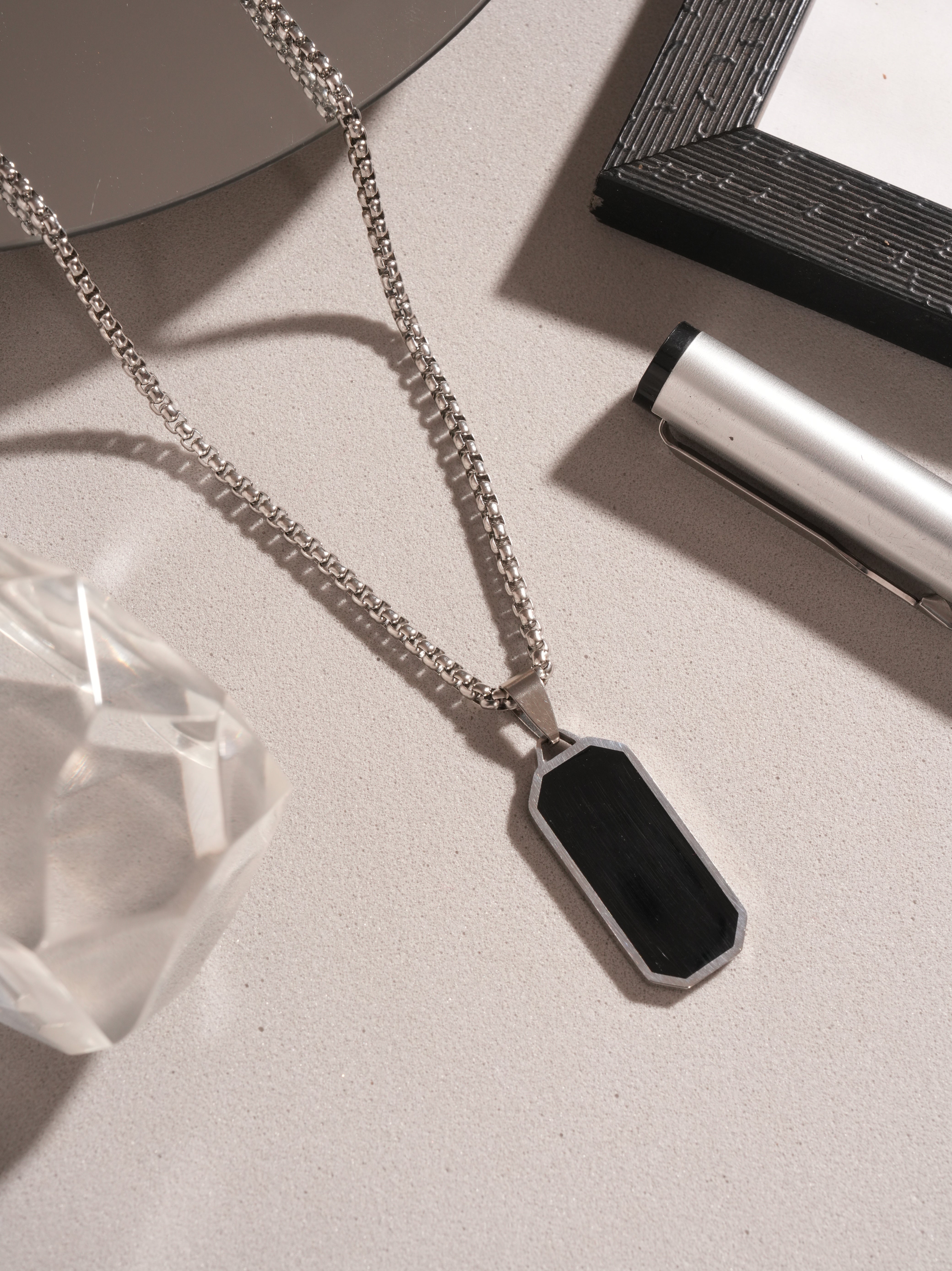 Shadow Crest Tag Pendant