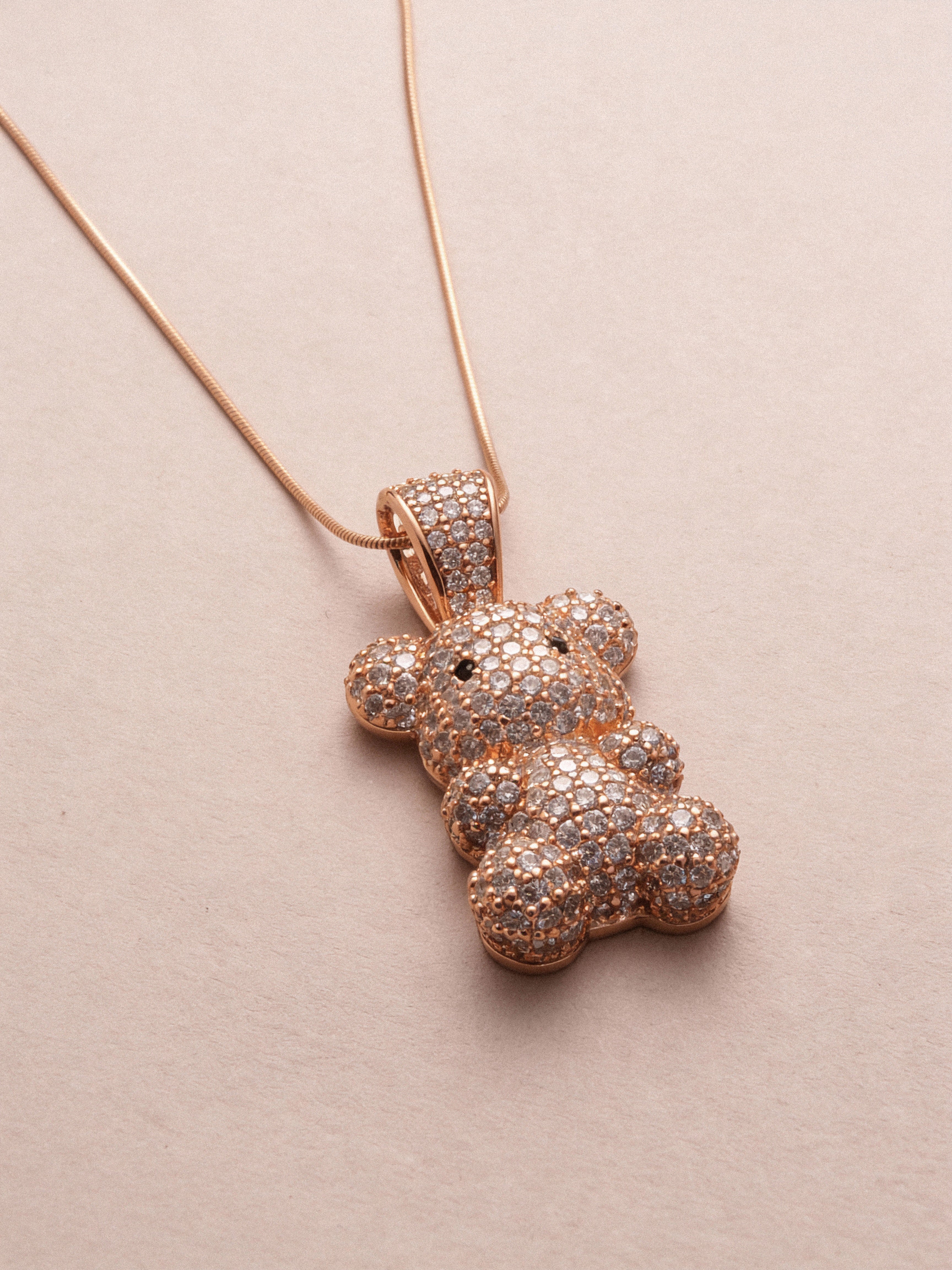 Sweet Trouble Bear Pendant— 18K Gold Plated