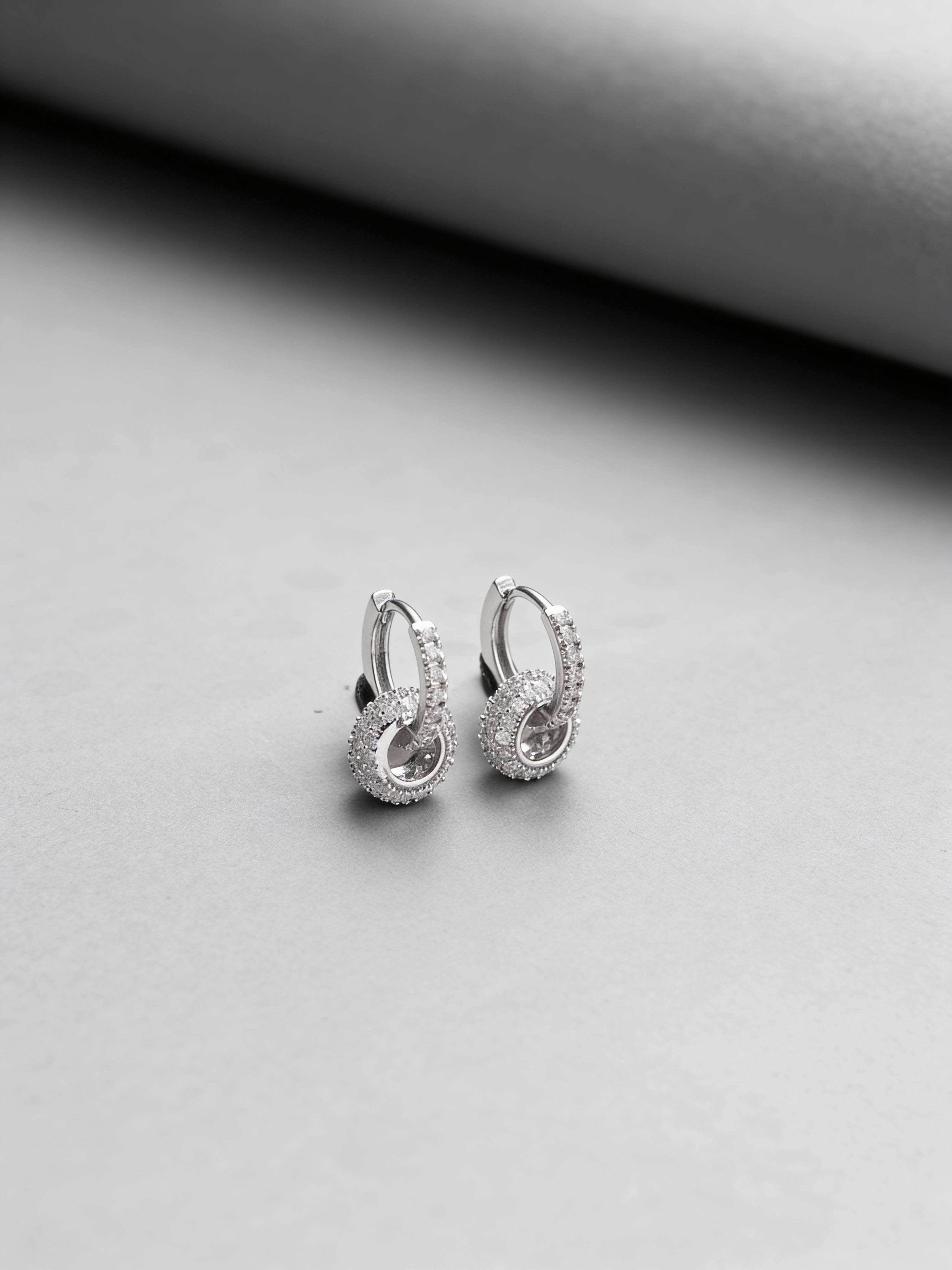 Silver Twisted Hoops