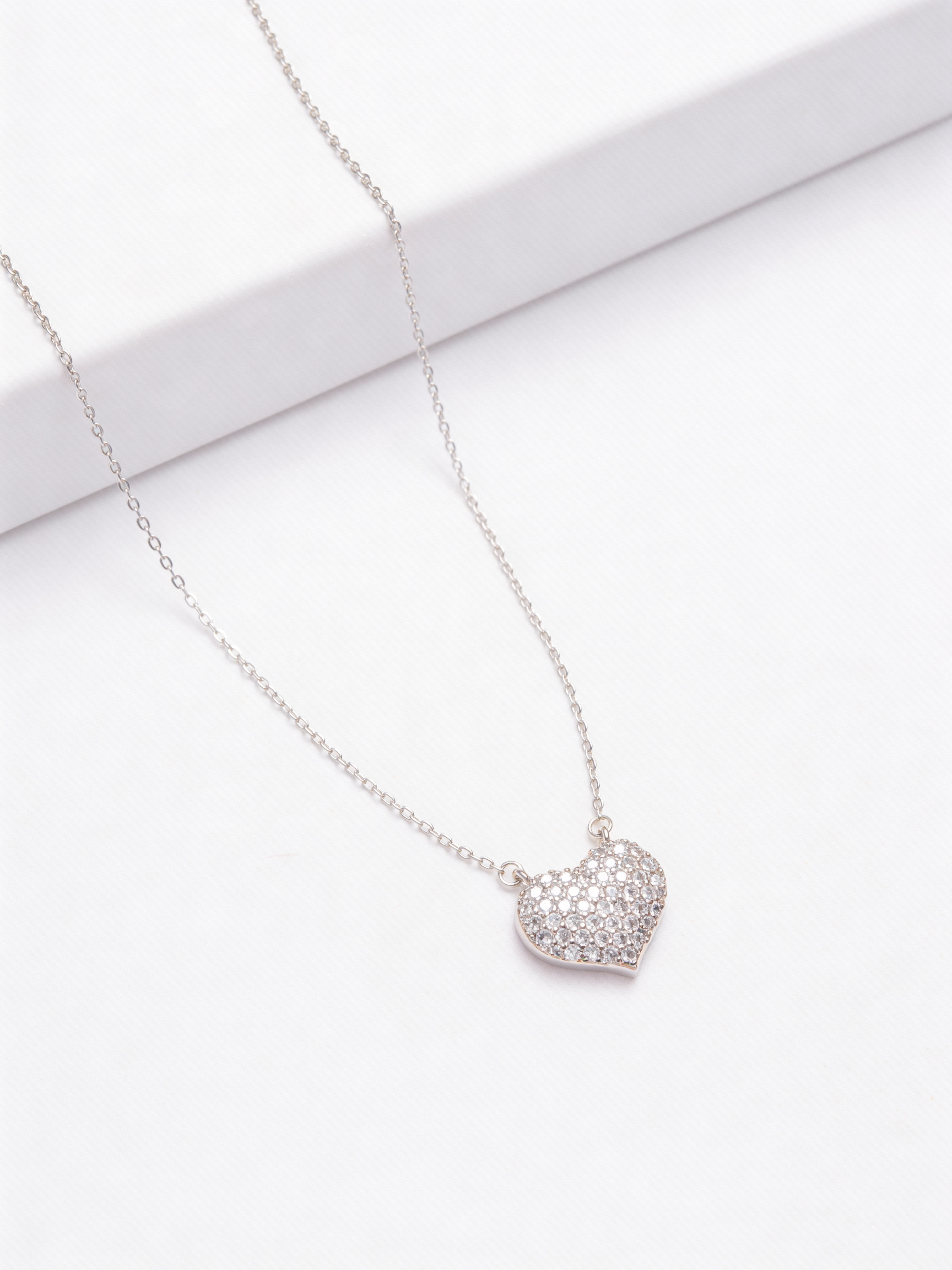 Celeste Heart Pavé Necklace