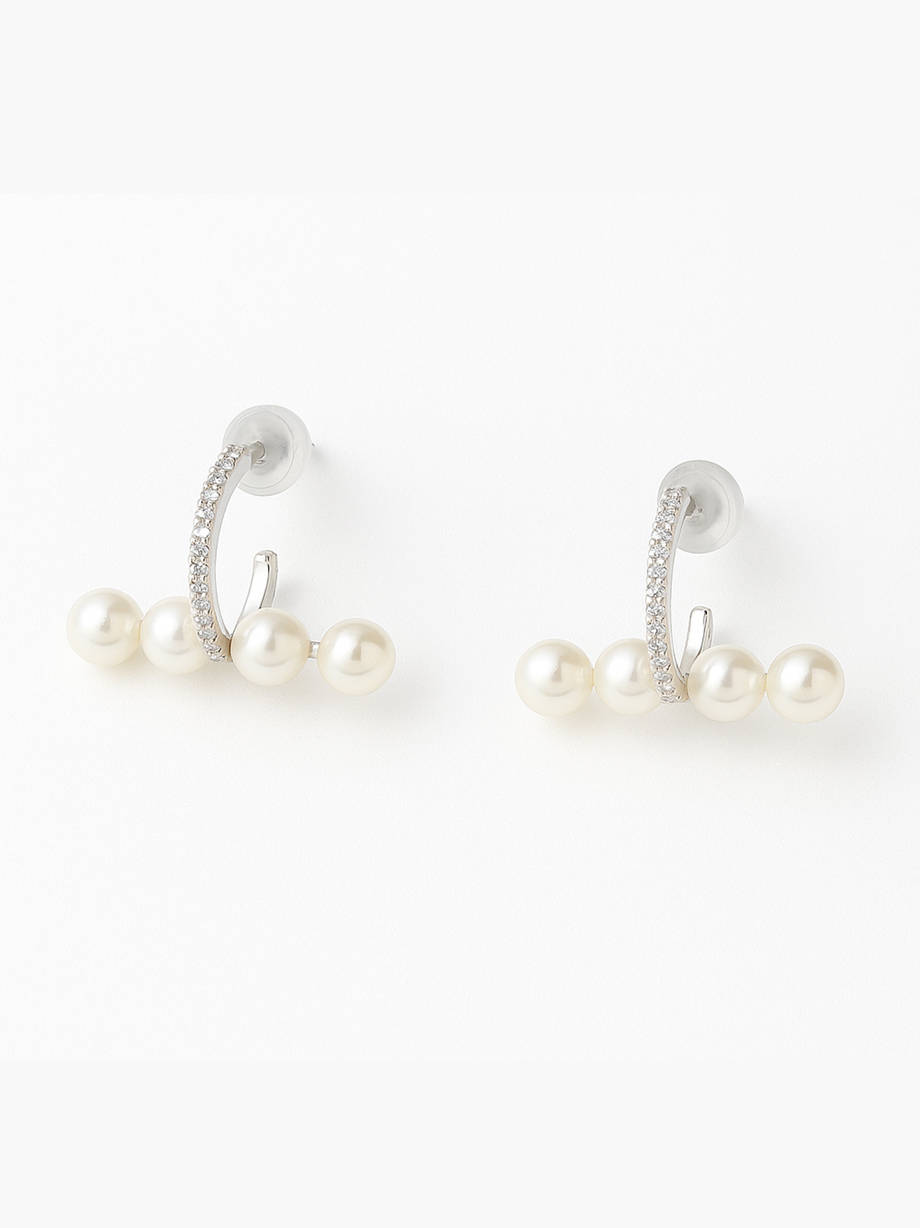 Moonlit Pearl Hoops