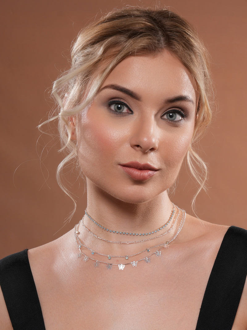 Butterfly Charm Layers Necklace