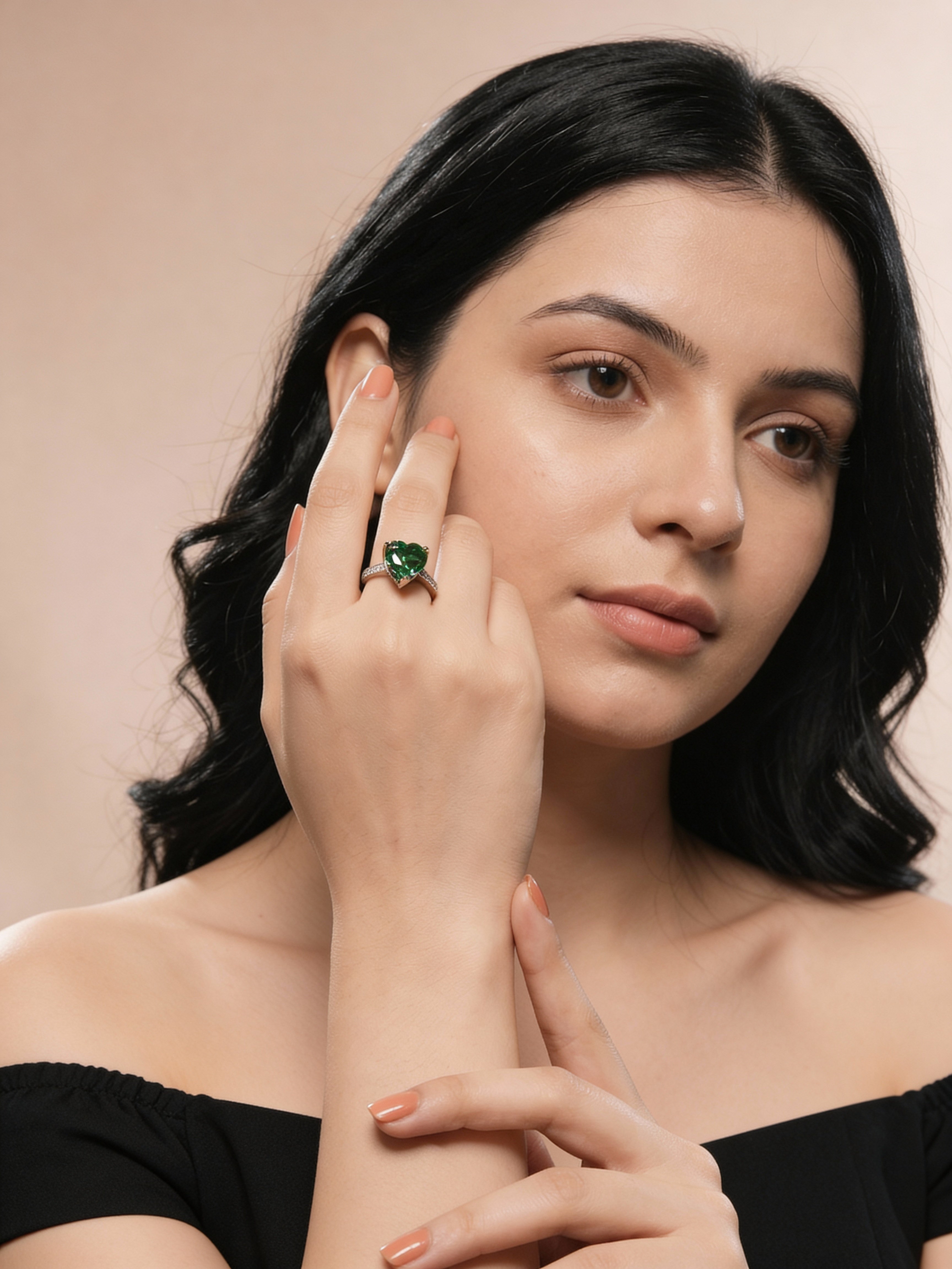 Emerald Promise Ring
