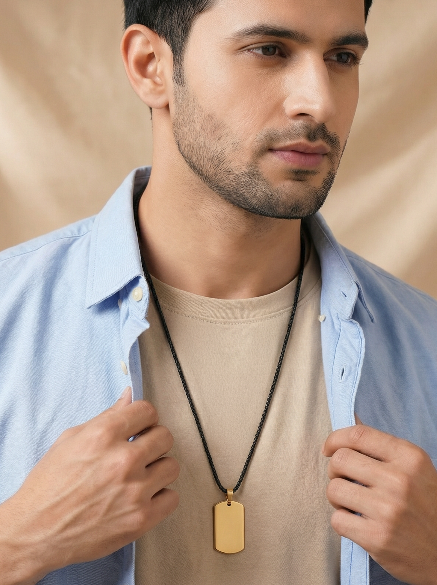 Aurum Tag Pendant Gold