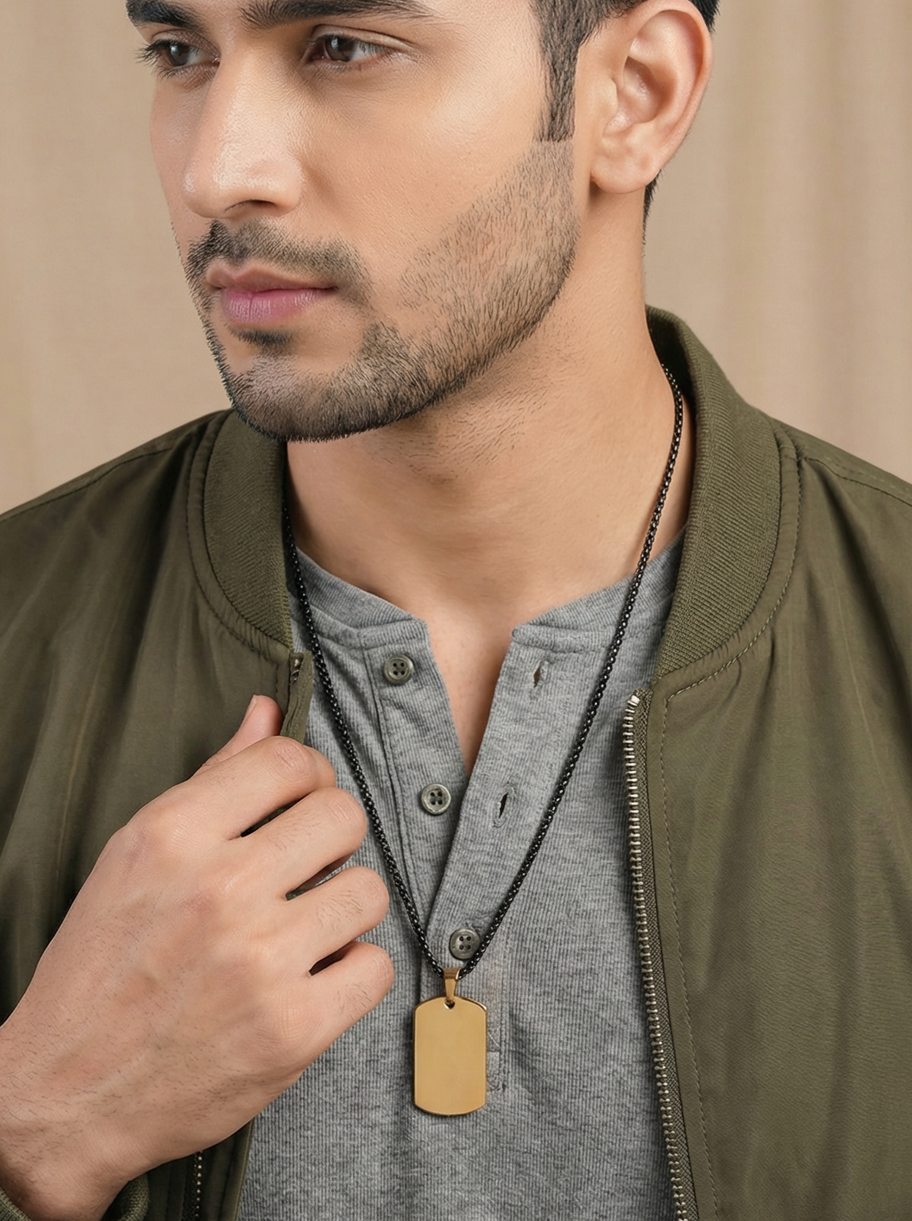 Aurum Tag Pendant Gold