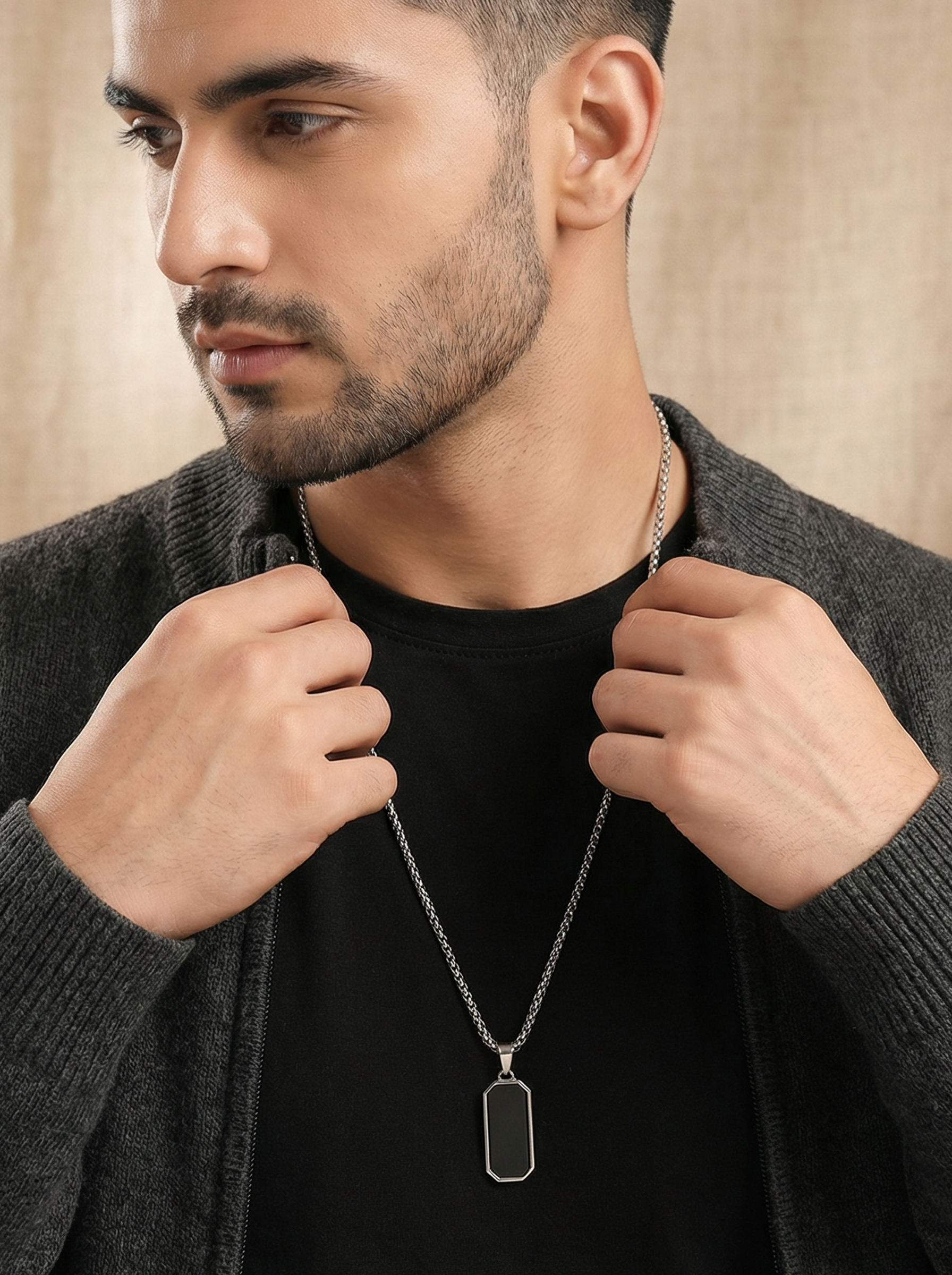 Shadow Crest Tag Pendant