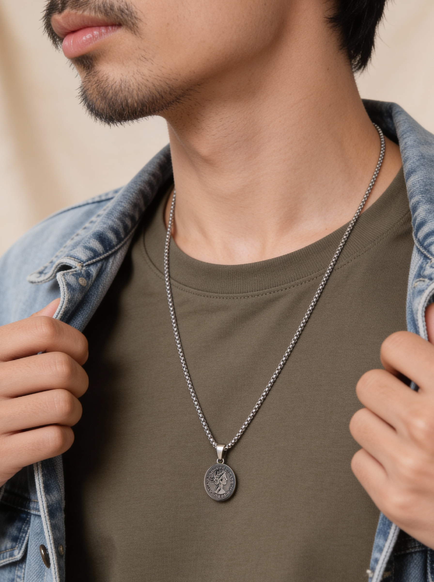 Imperial Coin Pendant Silver